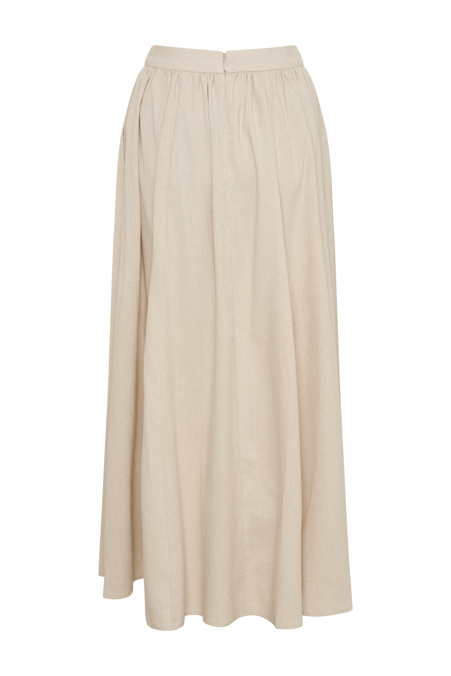 Levauro Clarence Keten A-Line Maxi Etek - Natürel