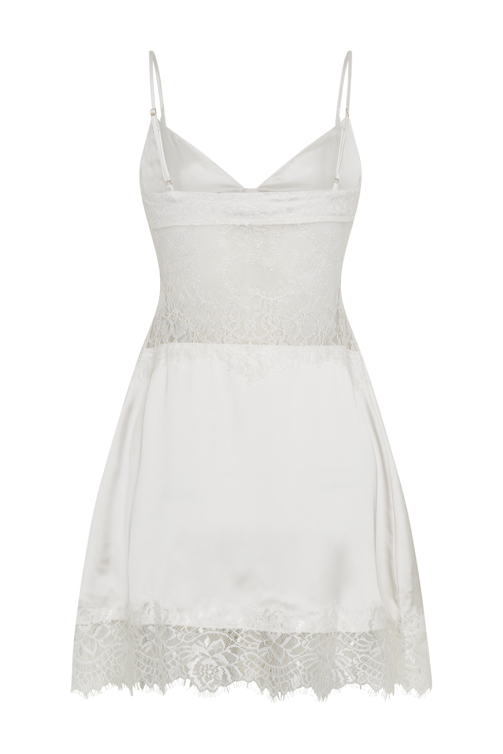 Levauro Emmett Dantel Slip Elbise - Beyaz