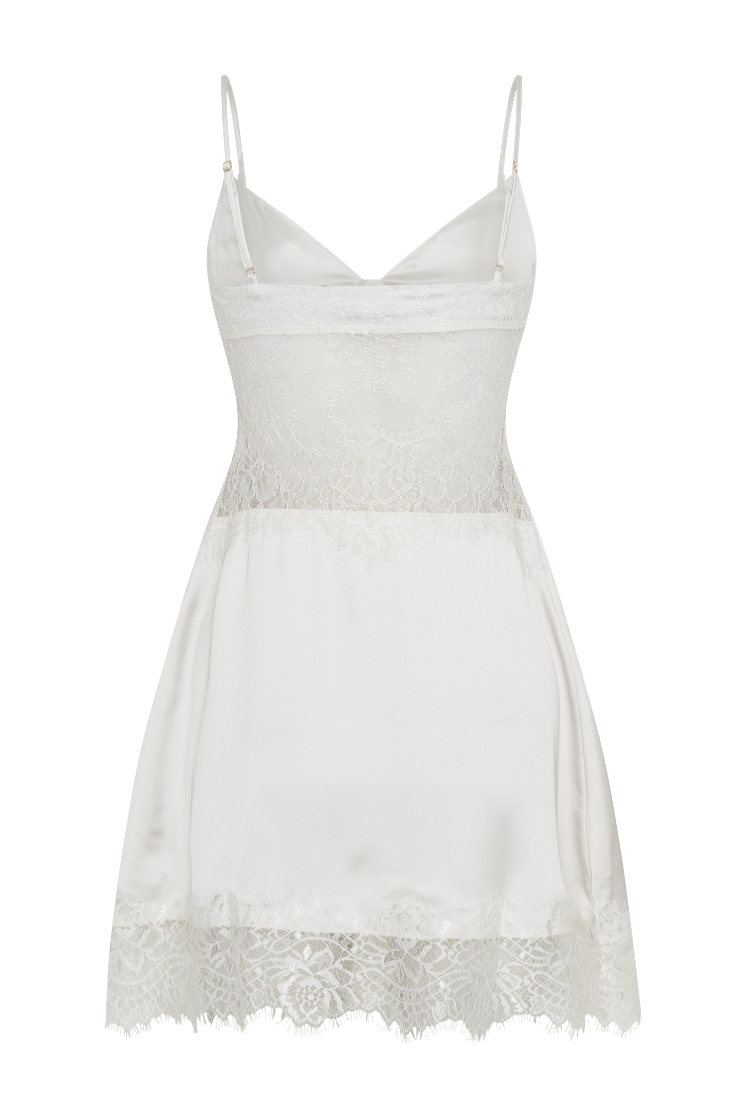 Levauro Emmett Dantel Slip Elbise - Beyaz