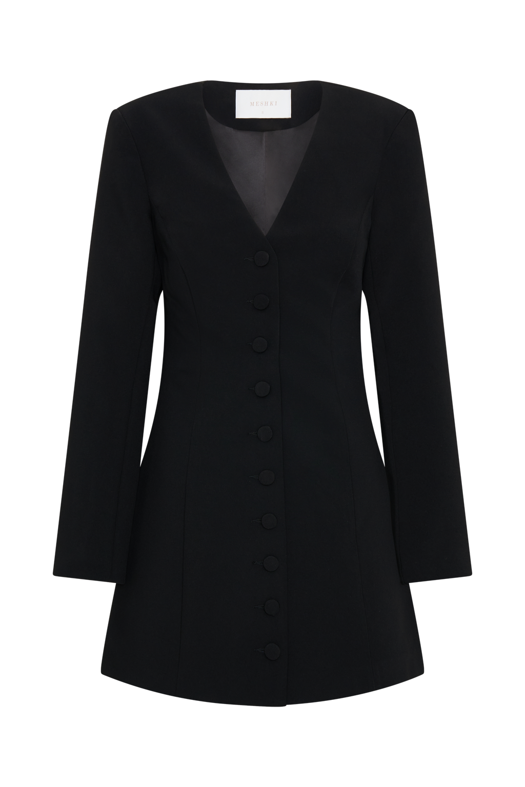 ROF Hurley Uzun Kollu Blazer Mini Elbise - Siyah