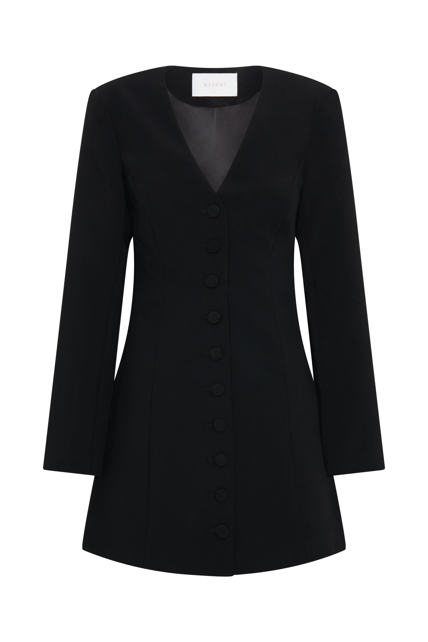 ROF Hurley Uzun Kollu Blazer Mini Elbise - Siyah