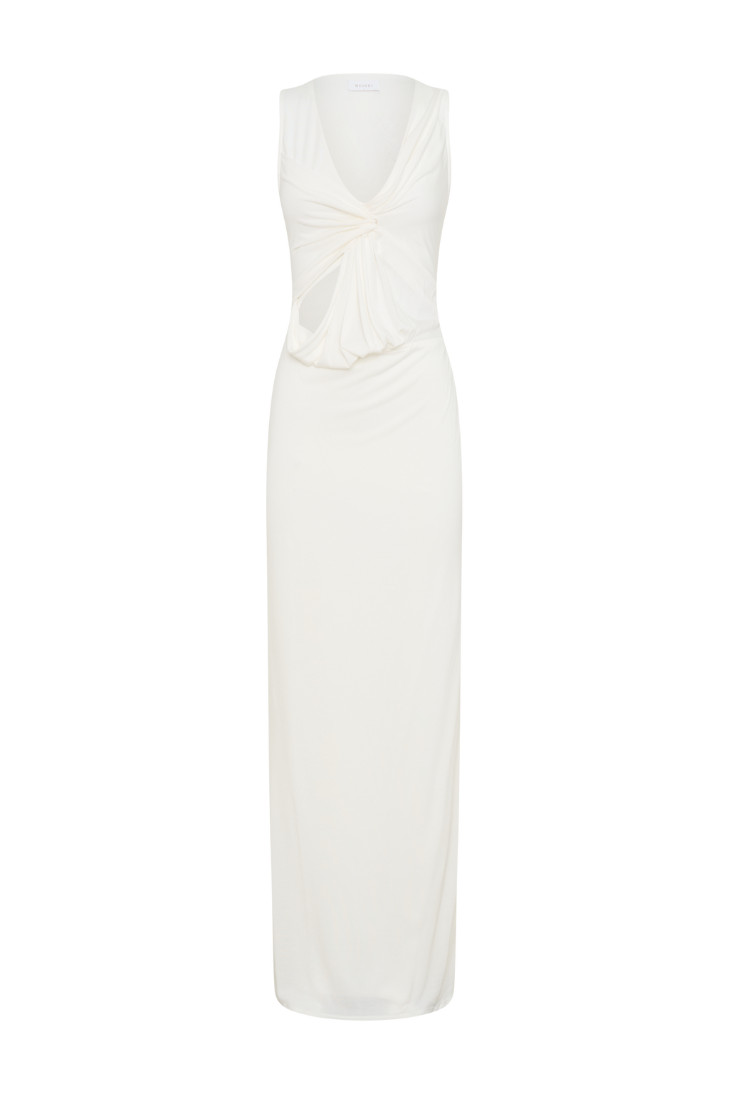 Levauro Kassidy Şeftali Jersey Maxi Elbise - Fildişi