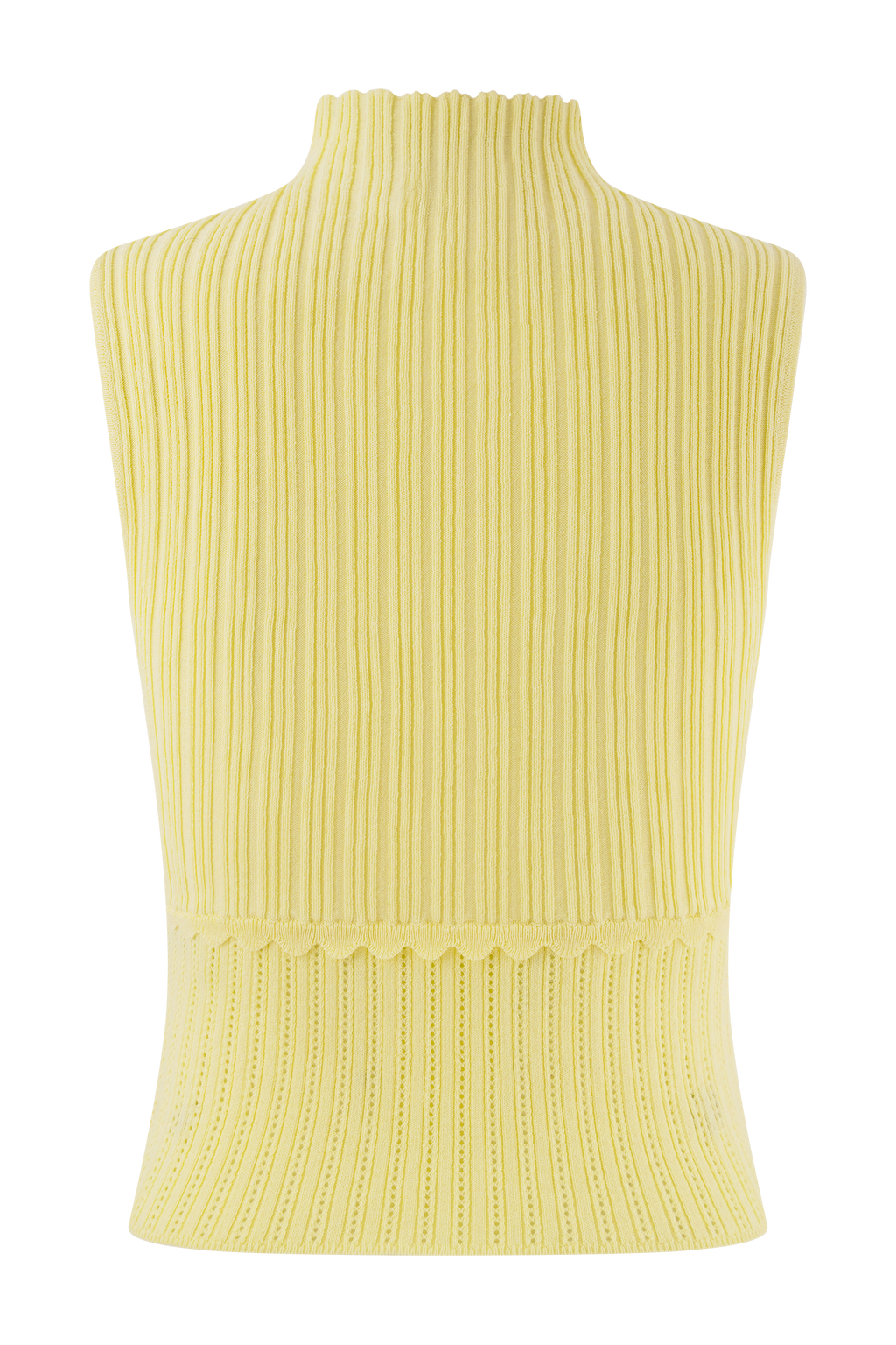 Levauro Indy Pointelle Örgü Üst - Limon