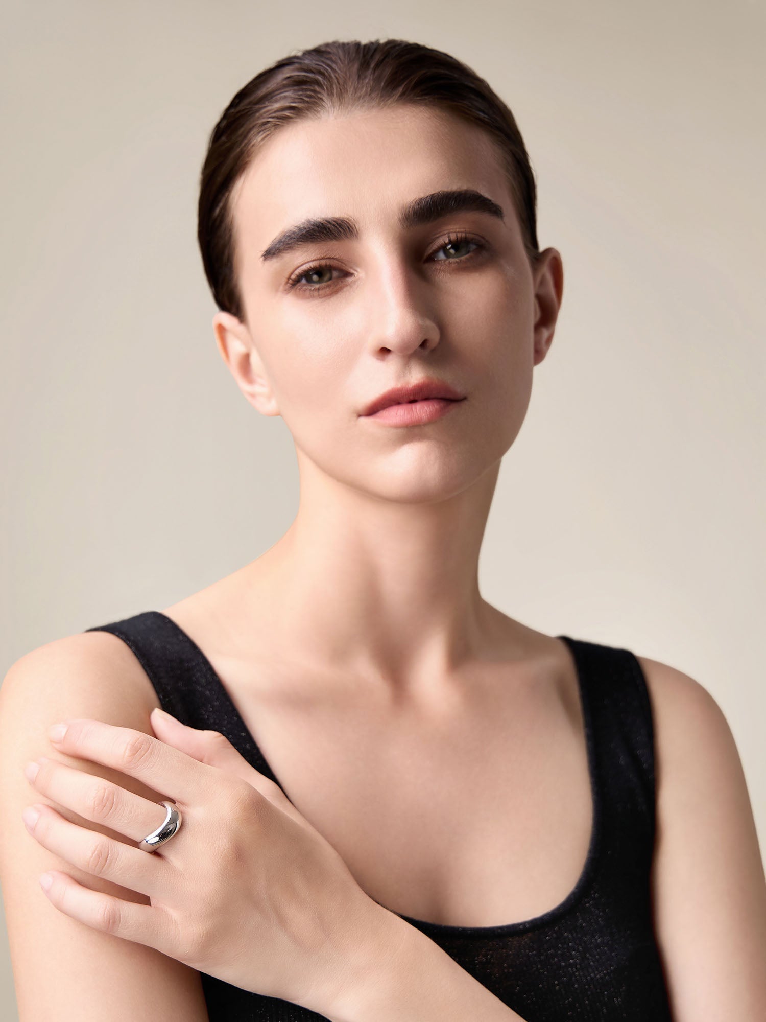 Levauro 18k Gold Simple Wave Ring