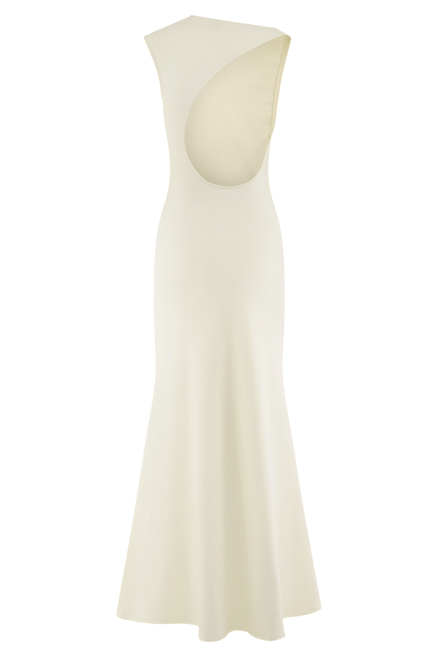 Levauro Katerina Scuba Jersey Cut Out Maxi Elbise - Fildişi