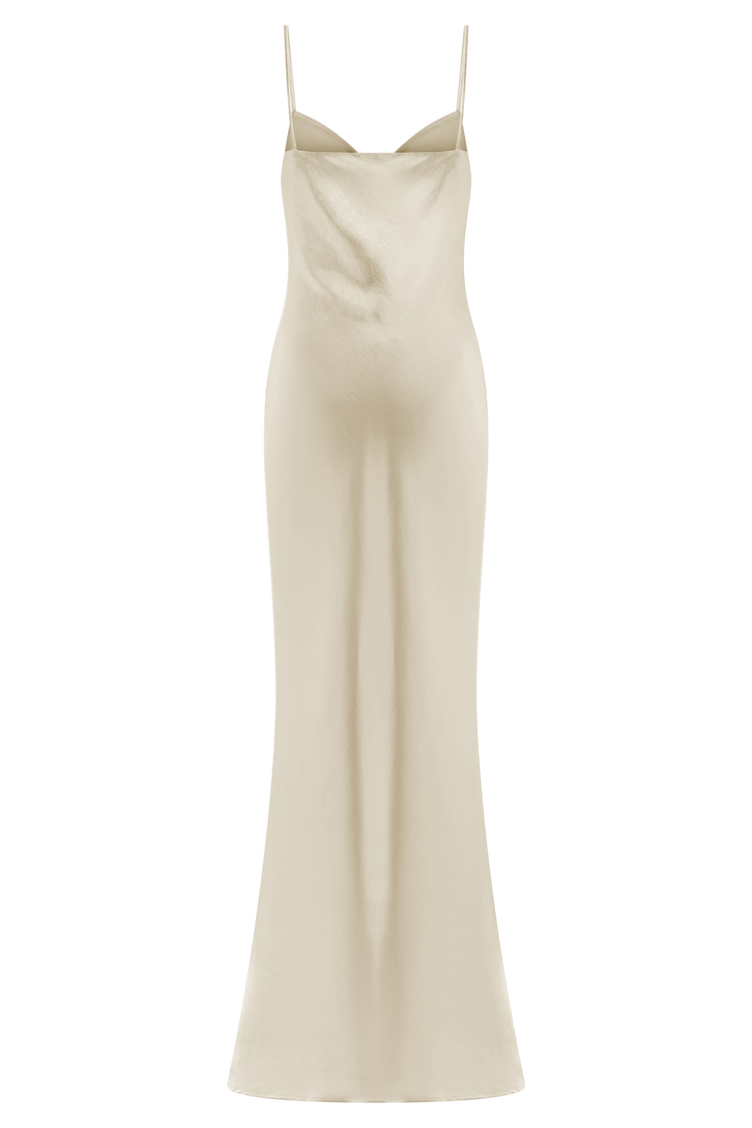 Levauro Lilly Sweetheart Saten Maxi Elbise - Allık Altın
