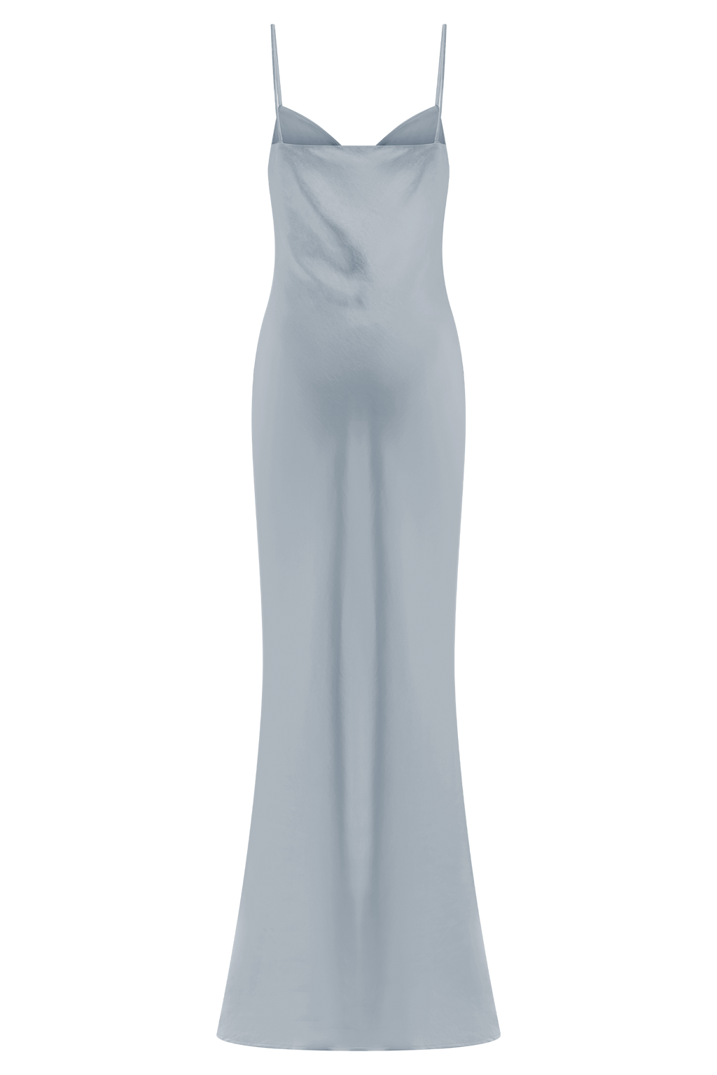 Levauro Lilly Sweetheart Saten Maxi Elbise - Buzlu Mavi