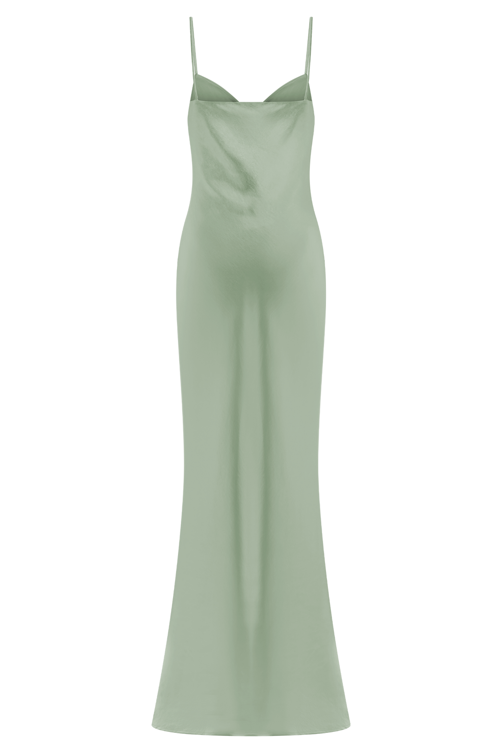 Levauro Lilly Sweetheart Saten Maxi Elbise - Adaçayı