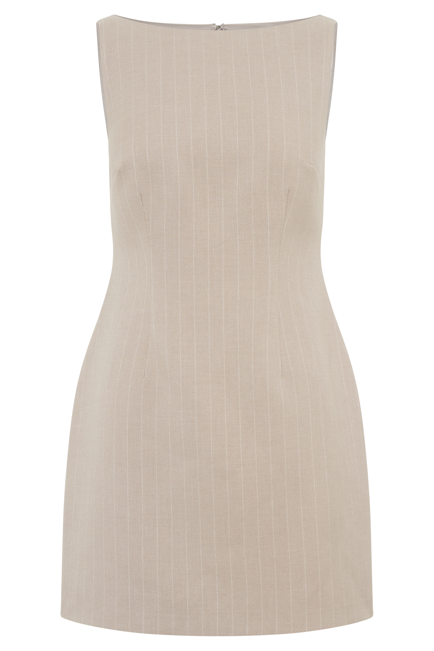 Levauro Angela Suit Mini Elbise - Taupe İnce Çizgili