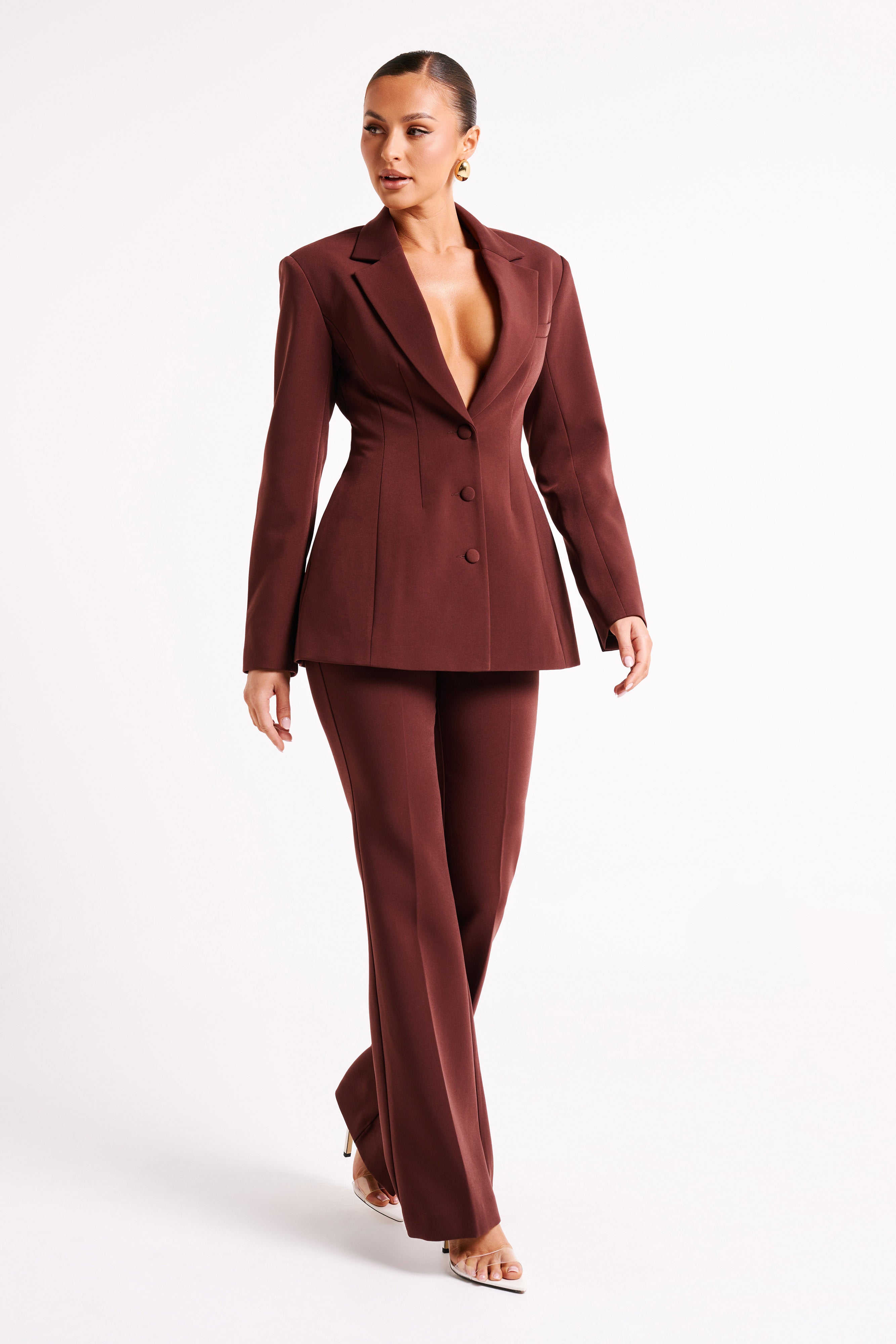 Levauro Loretta Fit & Flare Özel Pantolon - Çikolata