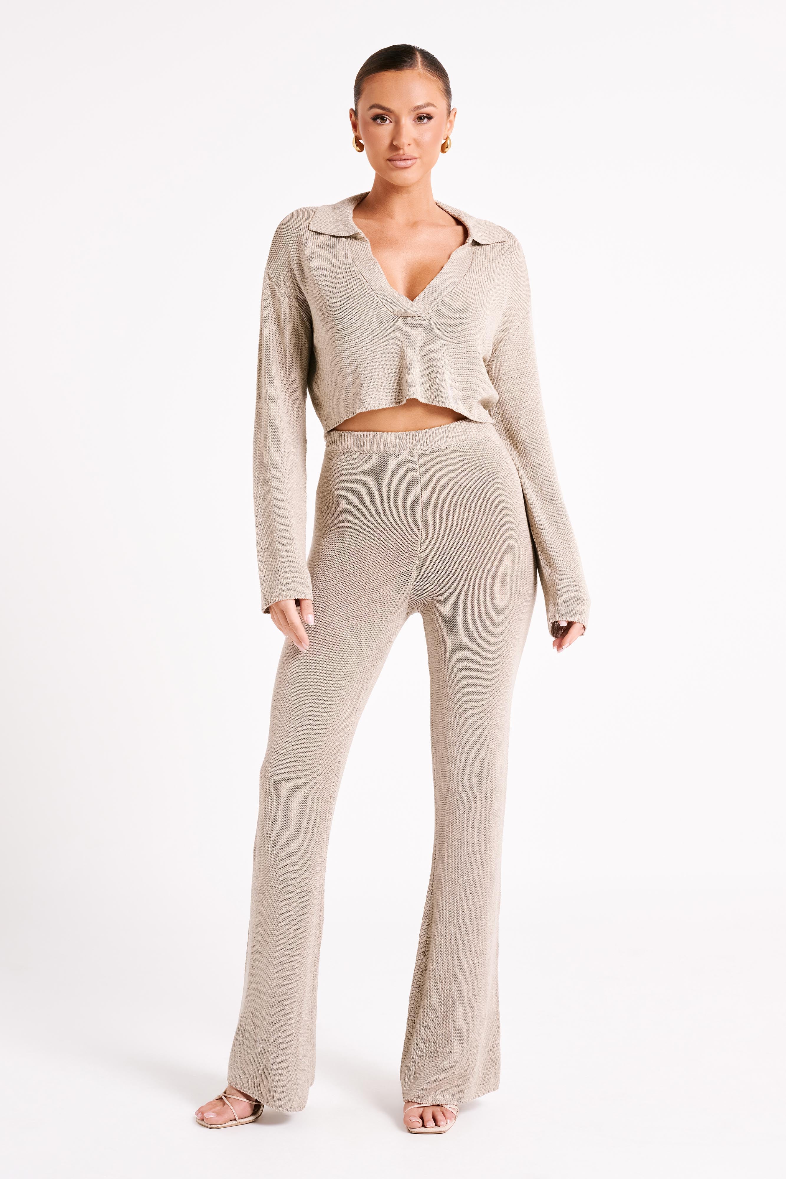 Levauro Carlota Örgü Pantolon - Taupe