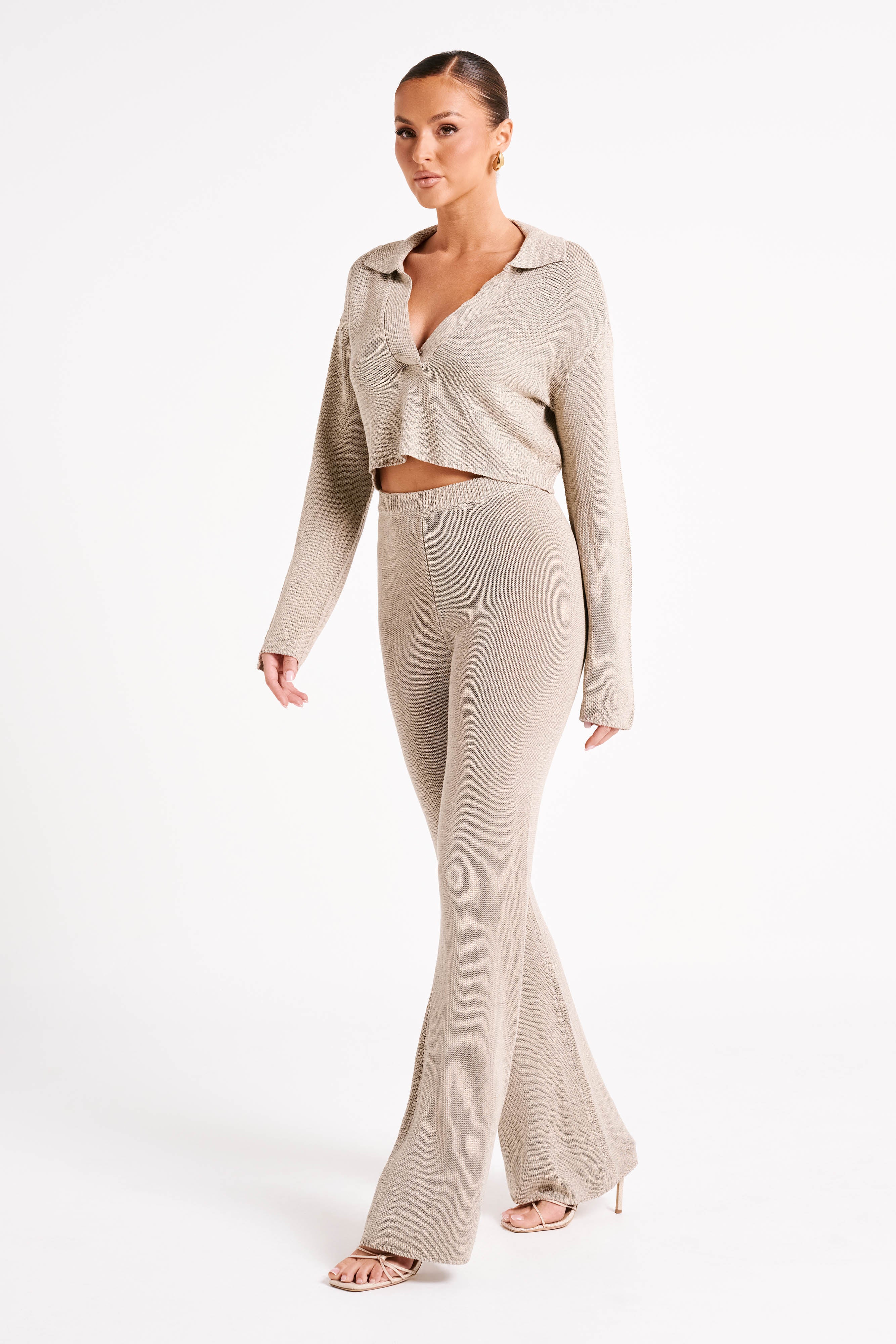 Levauro Carlota Örgü Pantolon - Taupe