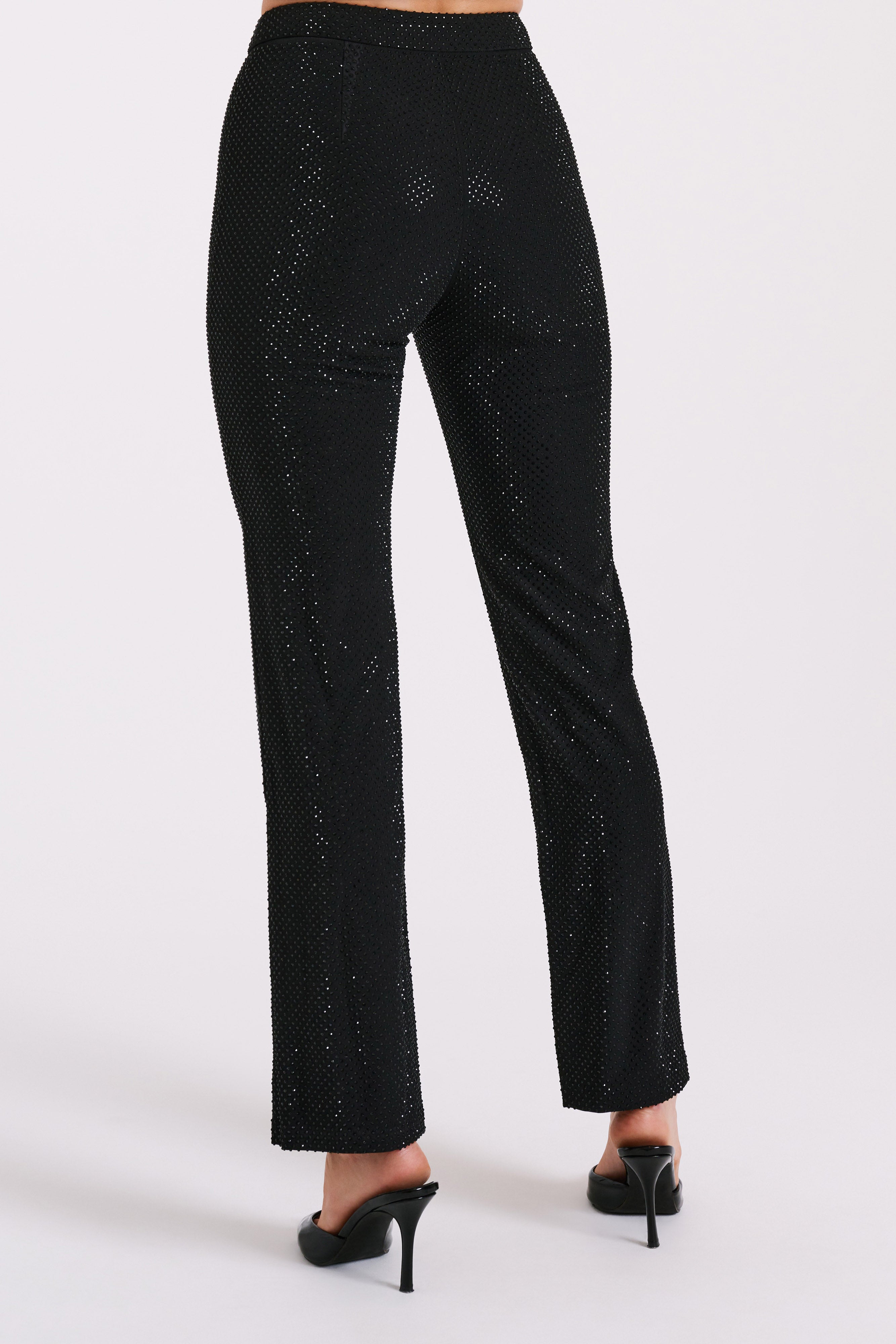 Levauro Kaycee Düz Paça Diamante Pantolon - Siyah