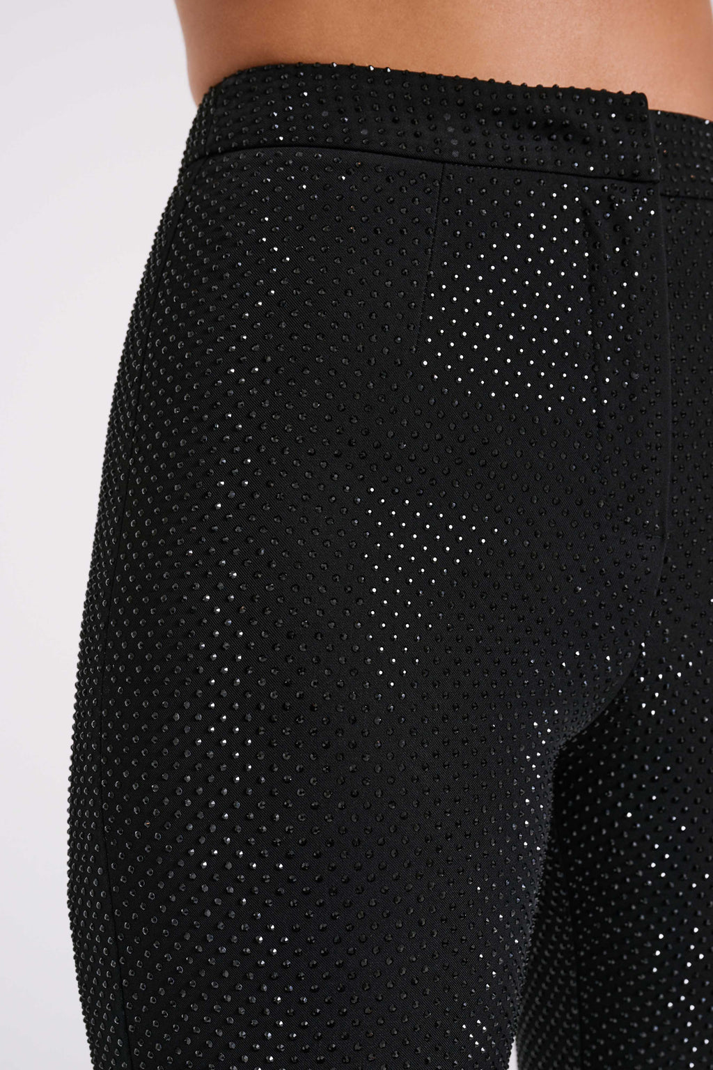 Levauro Kaycee Düz Paça Diamante Pantolon - Siyah