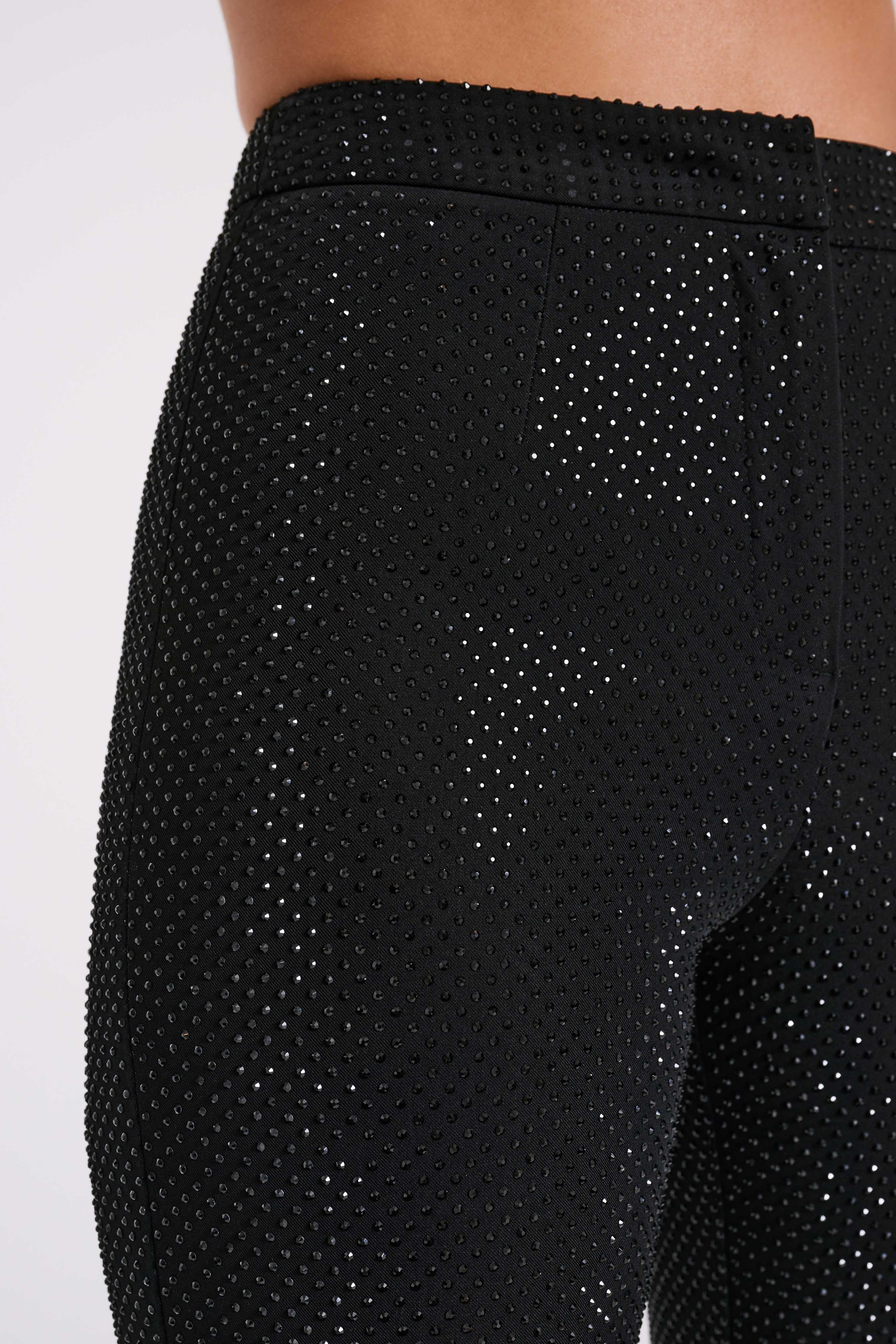 Levauro Kaycee Düz Paça Diamante Pantolon - Siyah