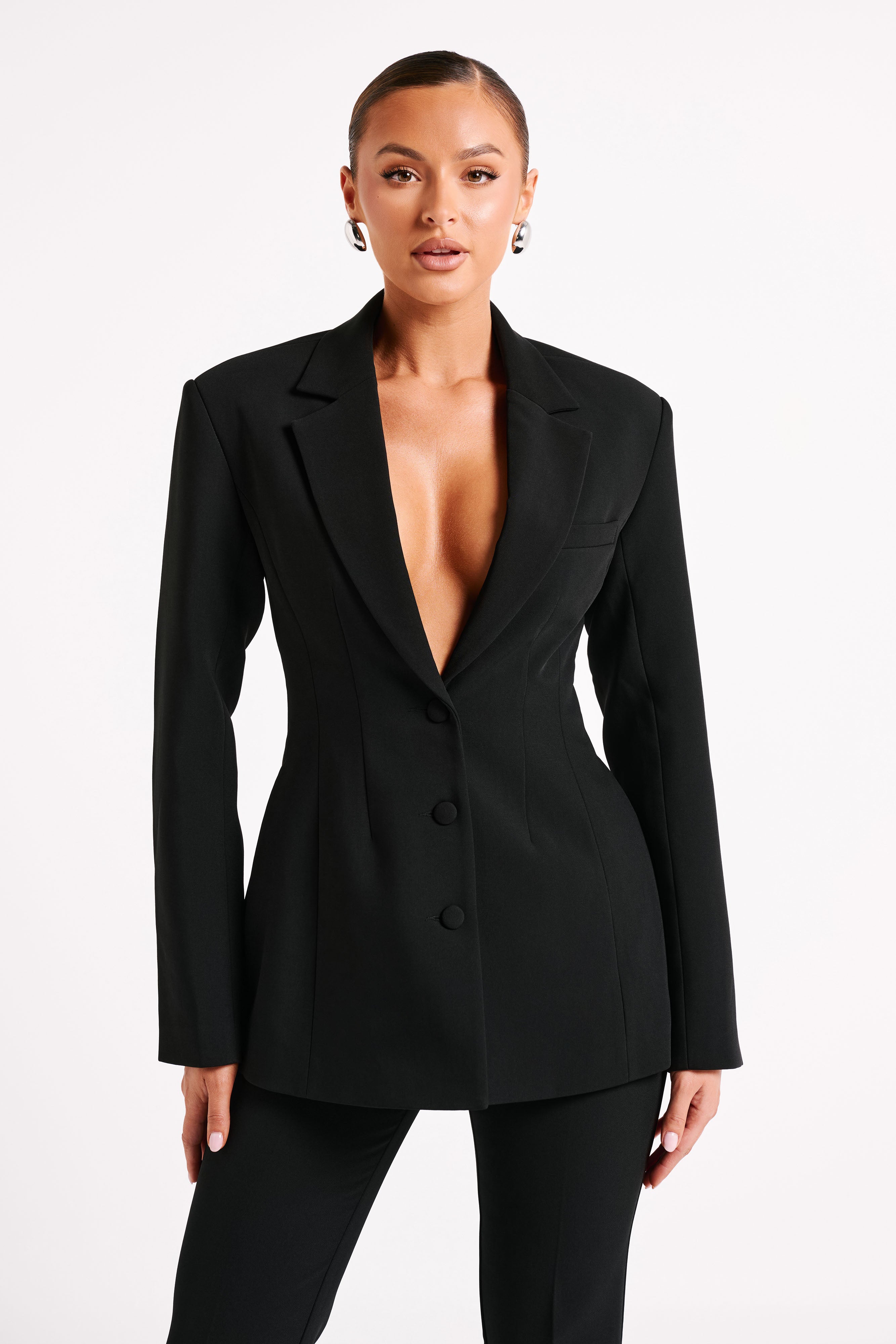 Levauro Greer Kum Saati Takım Elbise Blazer - Siyah