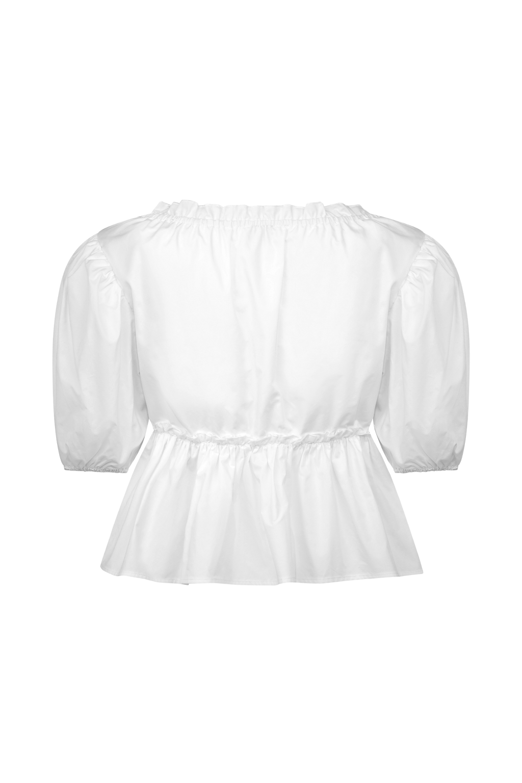 Levauro Magdalena Puf Crop Top - Beyaz