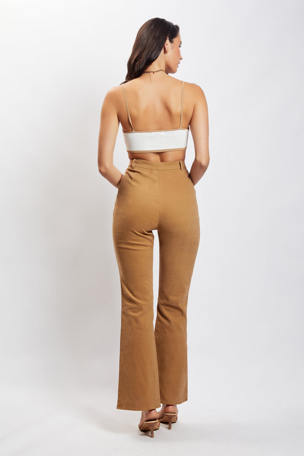 Levauro Cindy Flare Pantolon - Camel