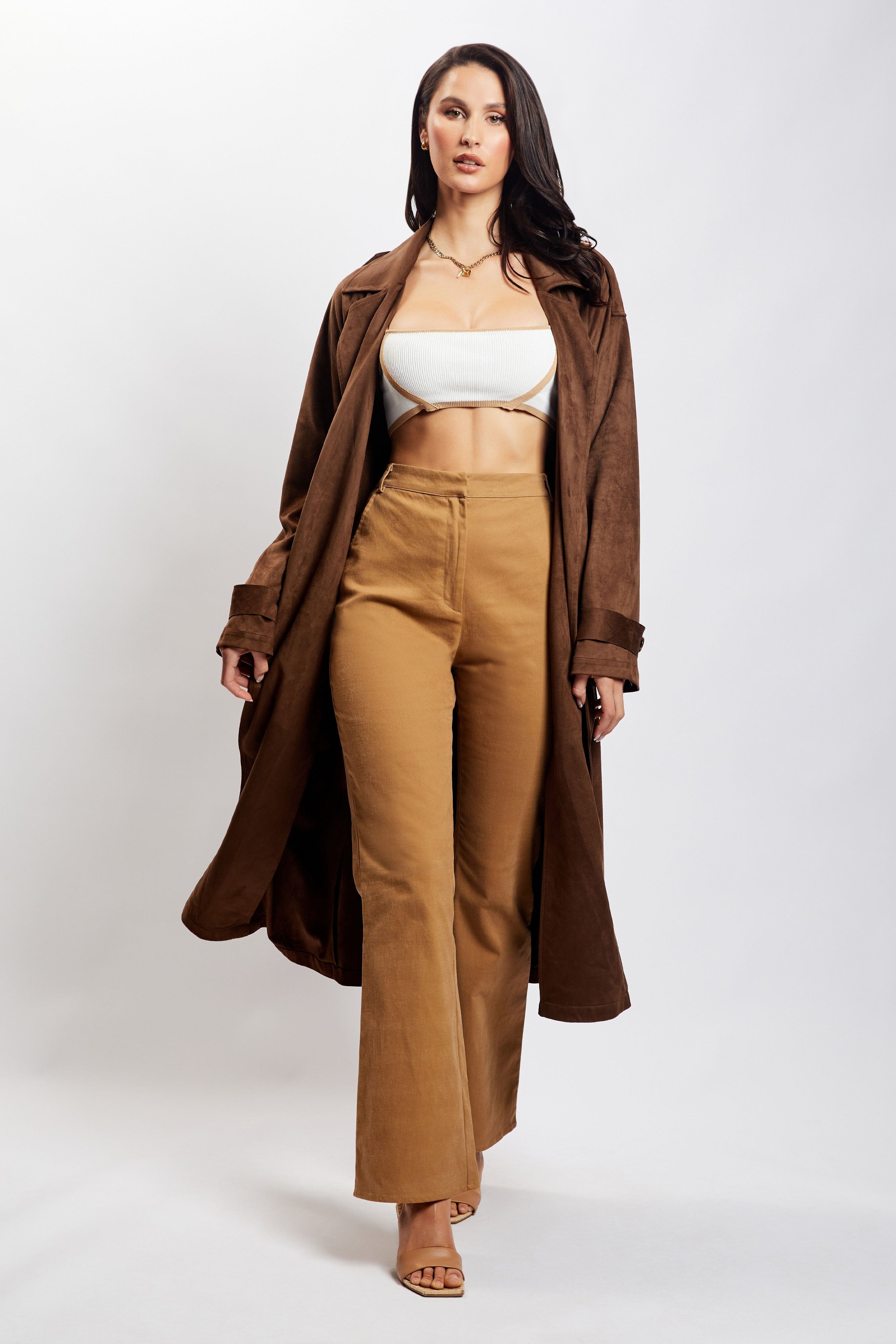 Levauro Cindy Flare Pantolon - Camel
