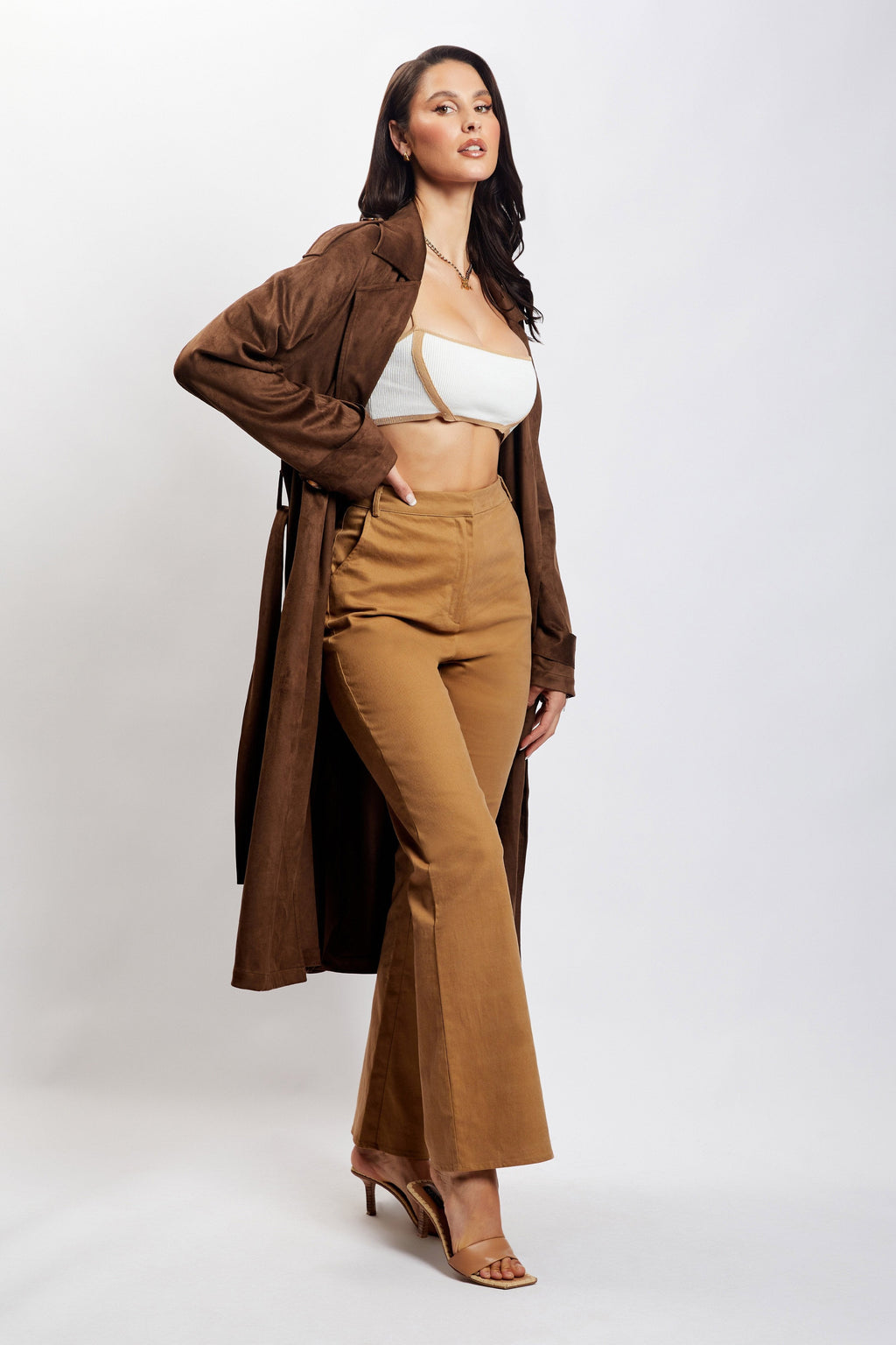Levauro Cindy Flare Pantolon - Camel