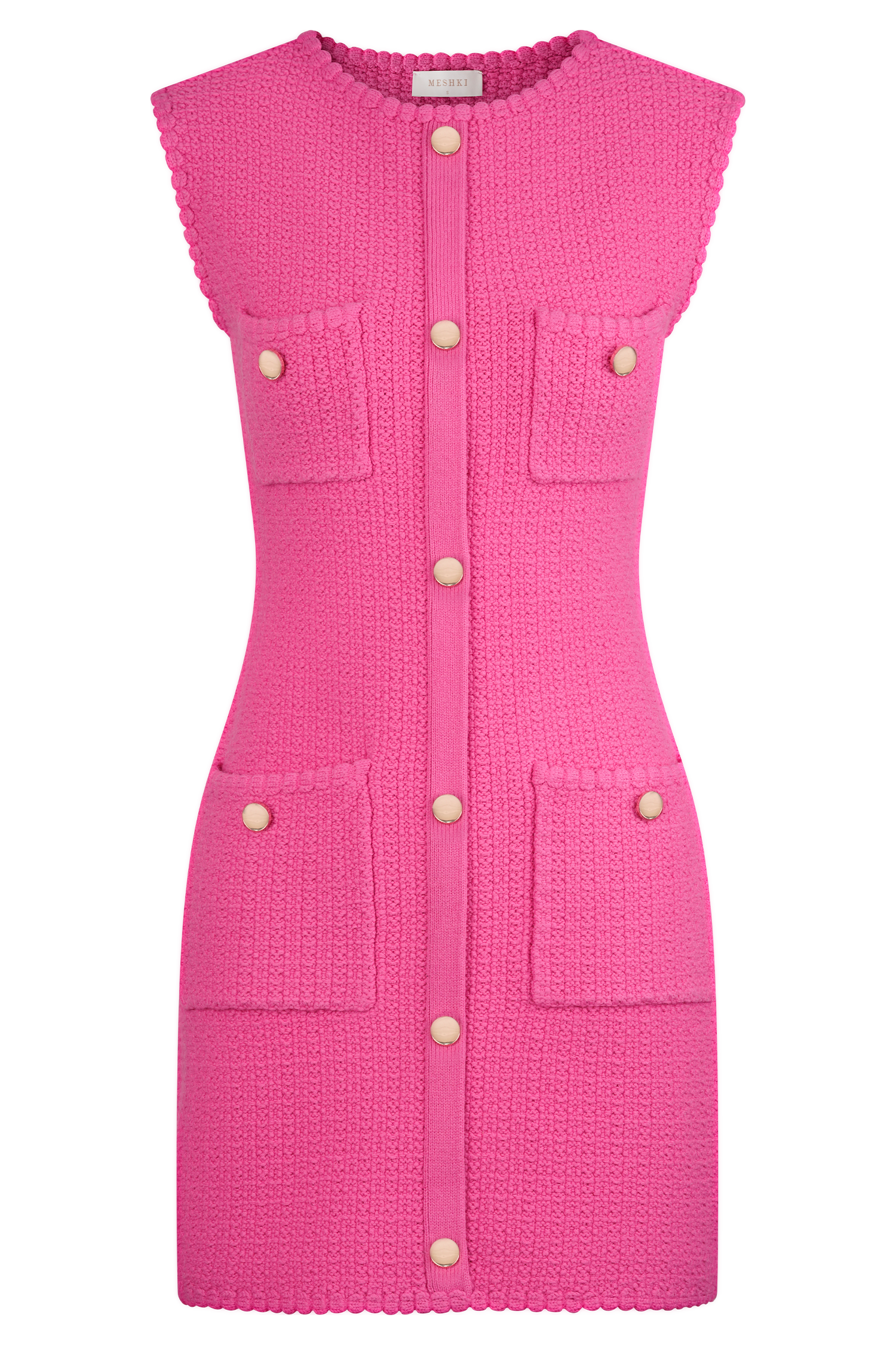 Levauro Mia Triko Mini Elbise - Pembe