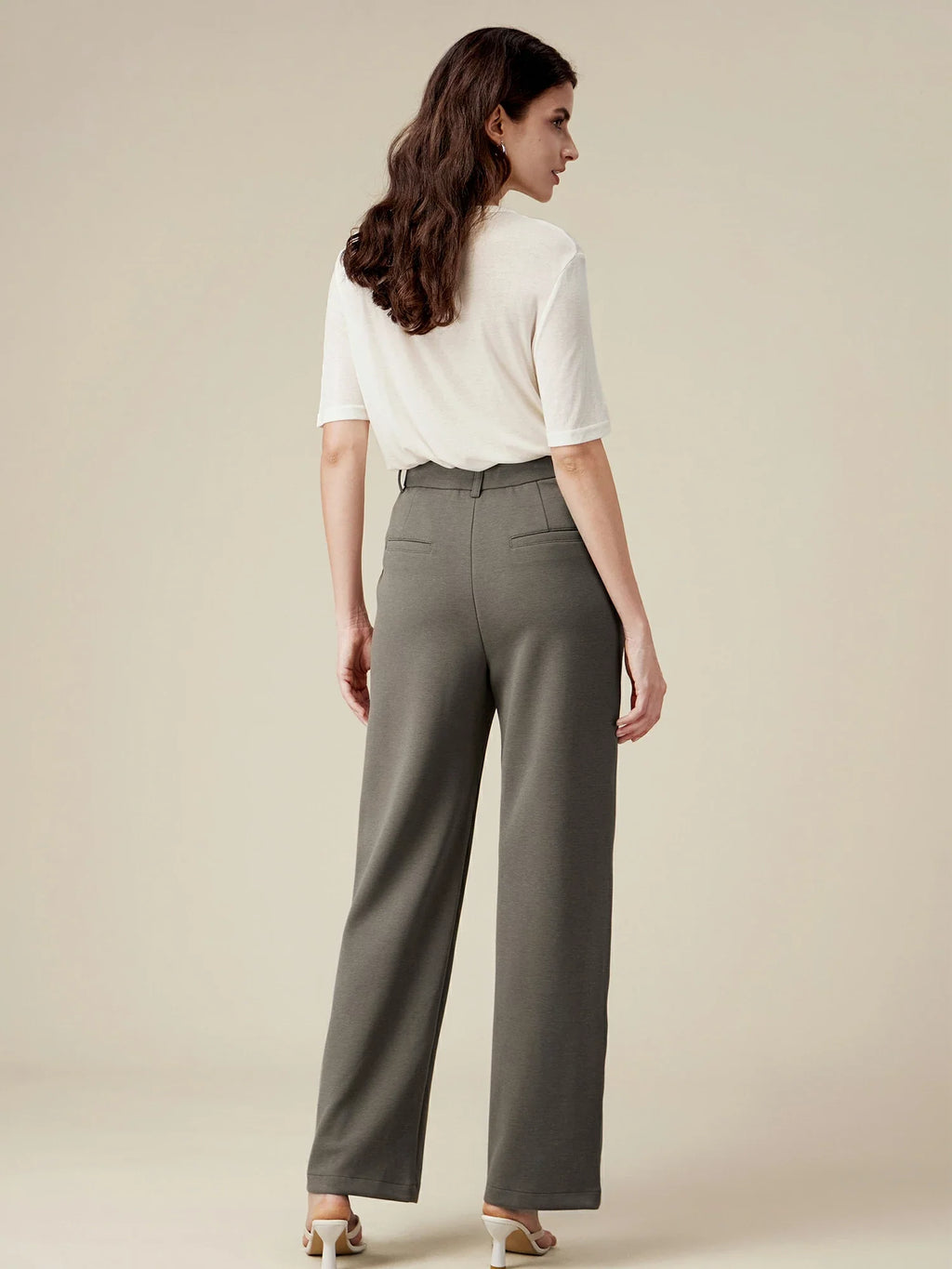 Levauro Lyocell ve Pamuklu Streç Düz Pantolon