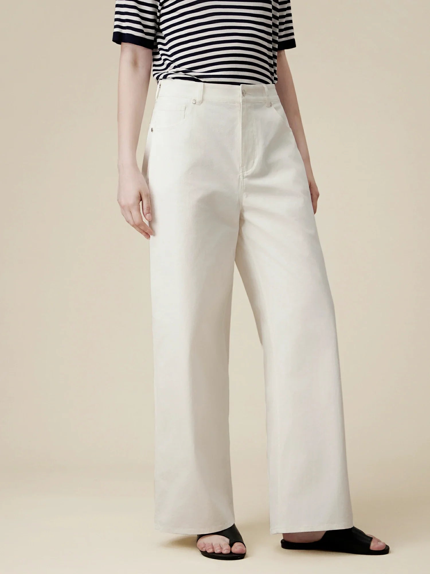 Levauro Pamuklu Geniş Paça Uzun Pantolon