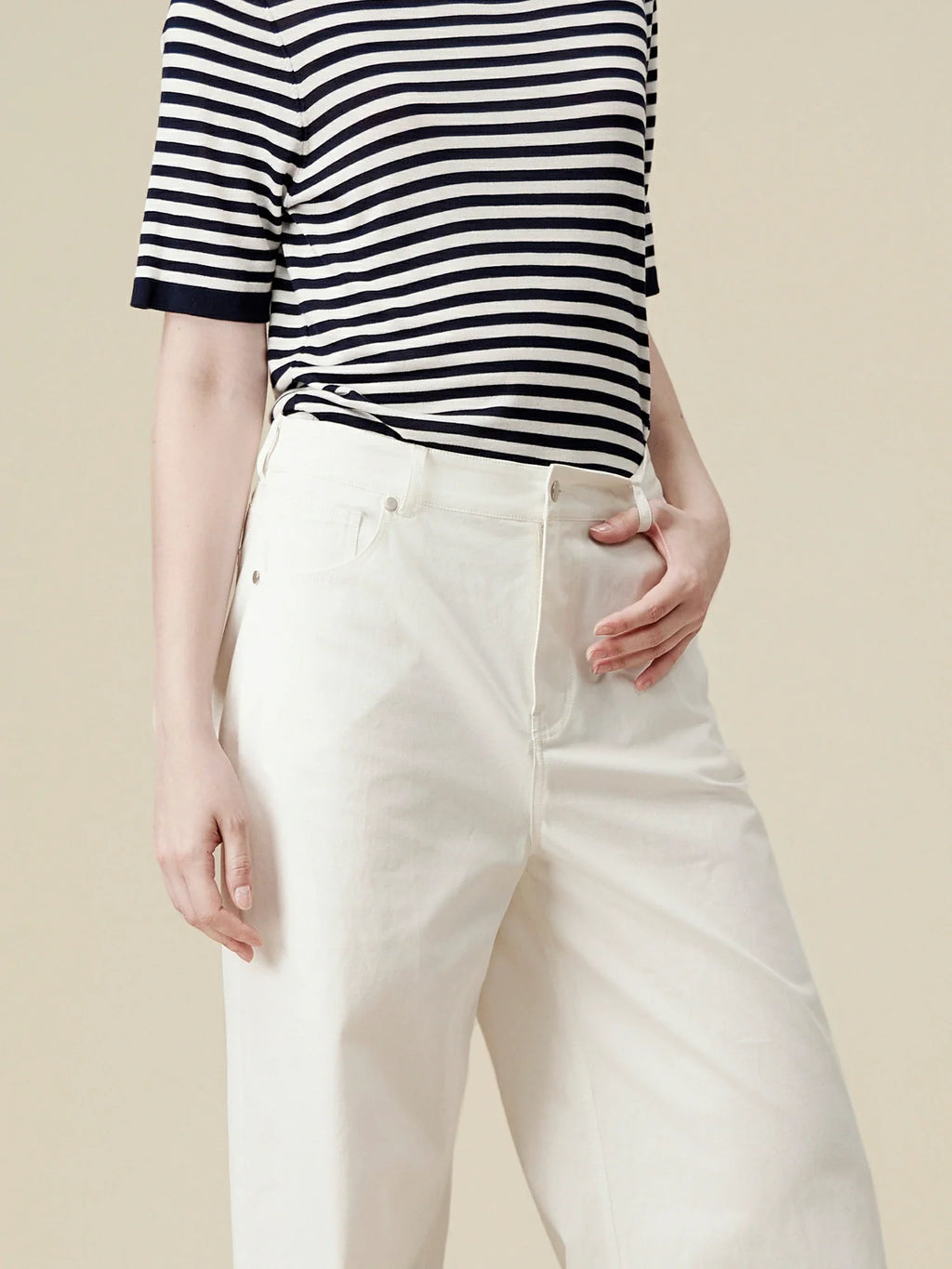 Levauro Pamuklu Geniş Paça Uzun Pantolon