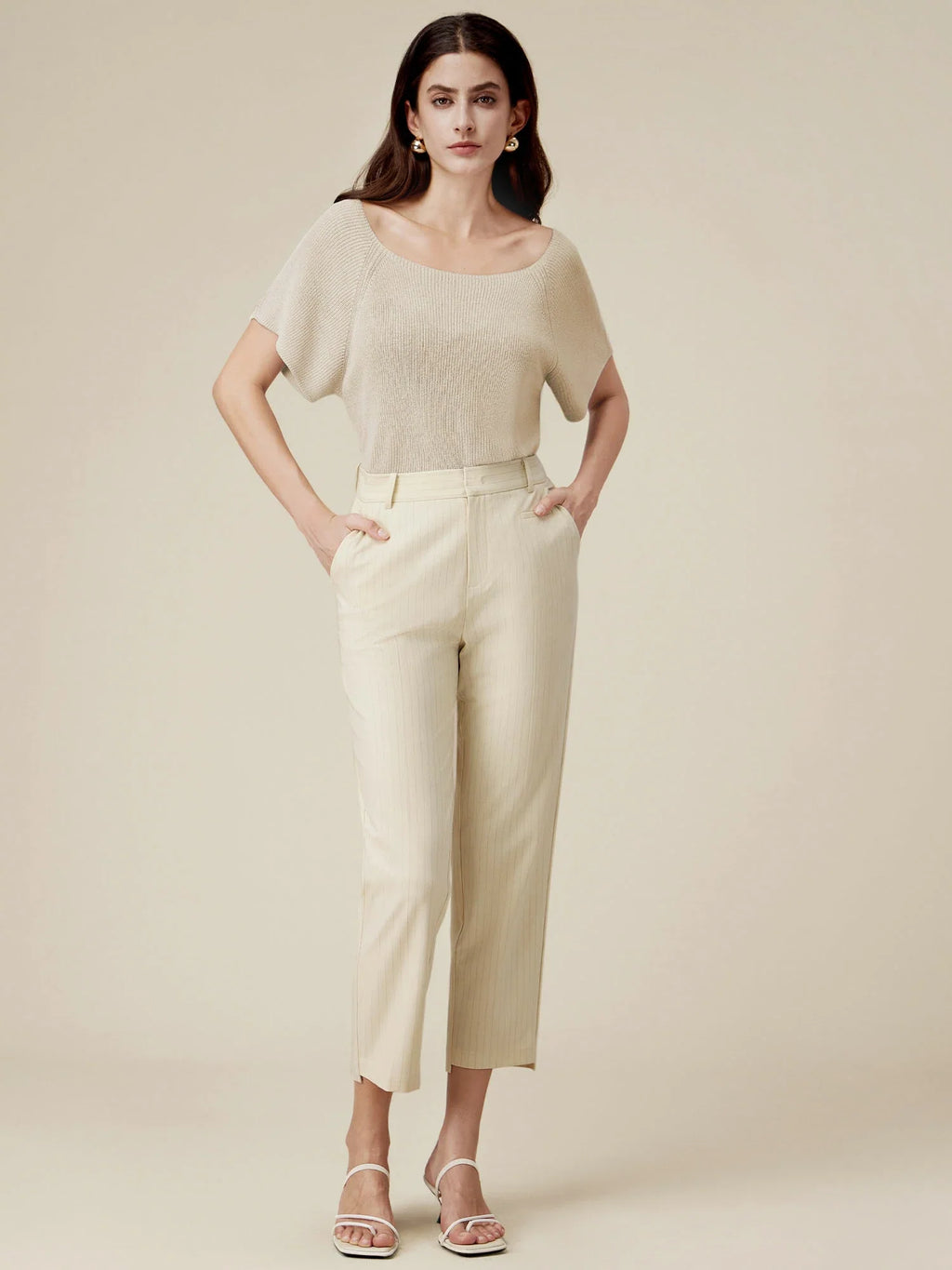 Levauro Pamuklu Çizgili Kısa Pantolon