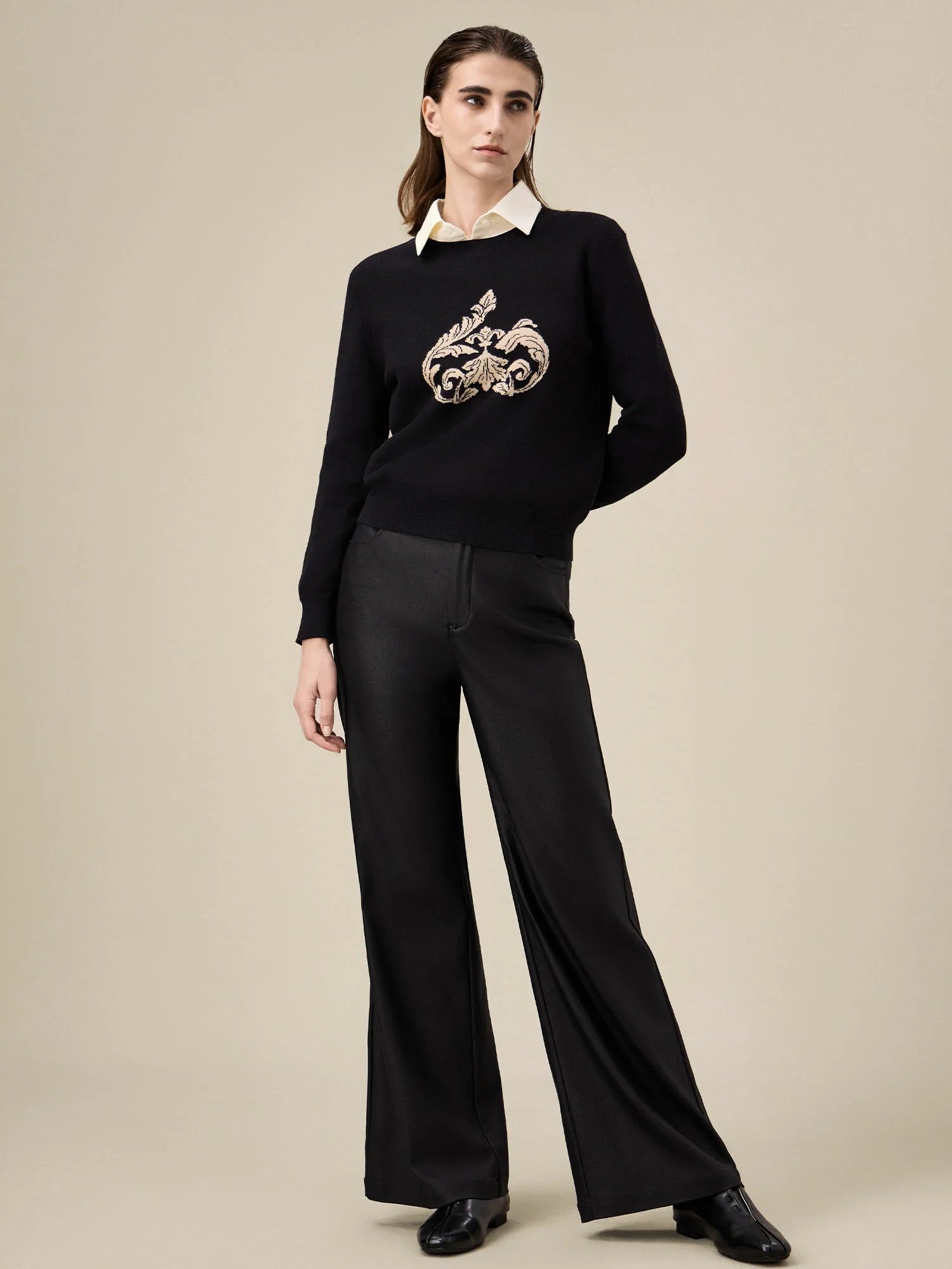 Levauro Kadınlar İçin Esnek Geniş Paça Pantolon