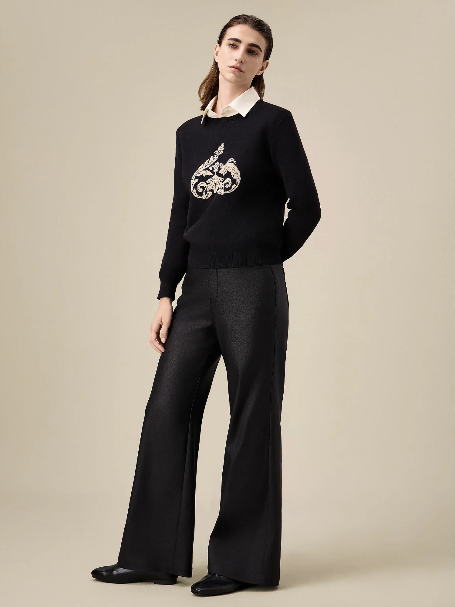 Levauro Kadınlar İçin Esnek Geniş Paça Pantolon