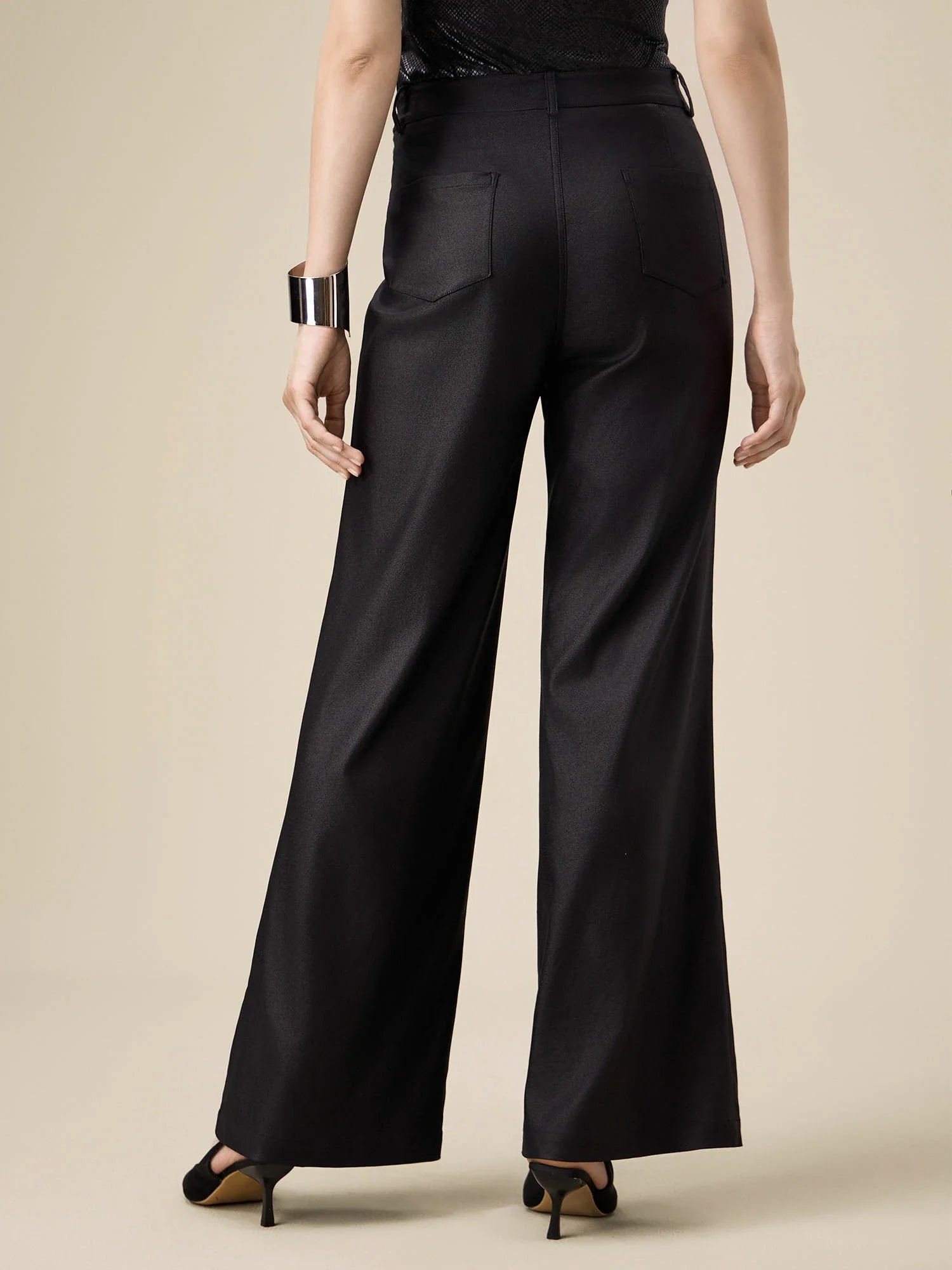 Levauro Kadınlar İçin Esnek Geniş Paça Pantolon