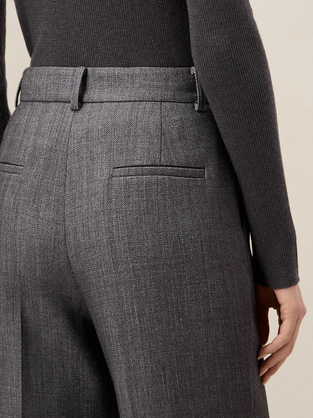 Levauro Kadın Yünlü Bol Düz Pantolon