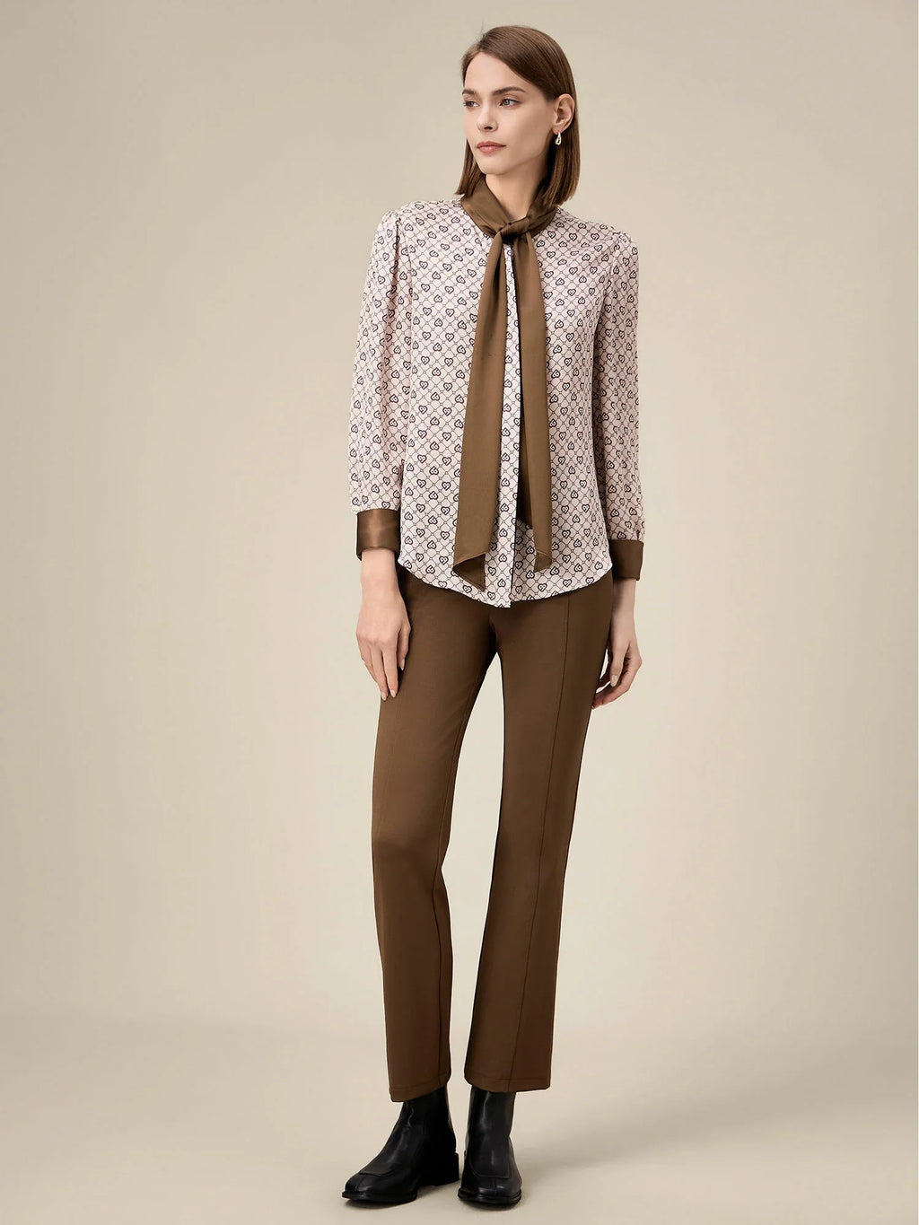 Levauro Kadın Esnek Slim Fit Geniş Paça Pantolon