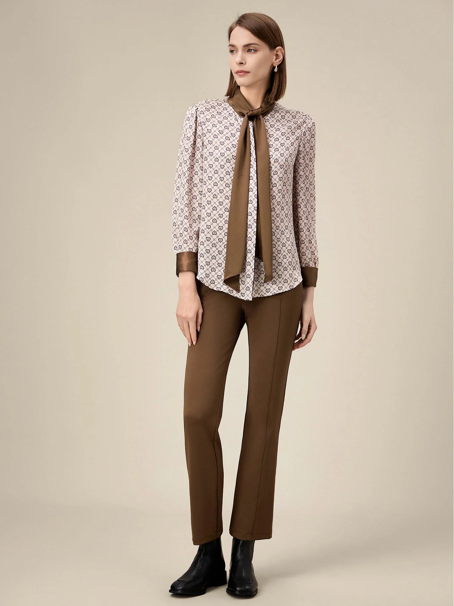 Levauro Kadın Esnek Slim Fit Geniş Paça Pantolon