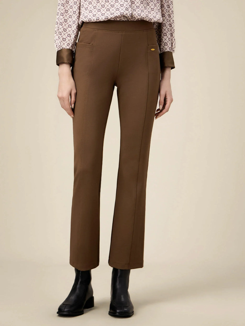 Levauro Kadın Esnek Slim Fit Geniş Paça Pantolon