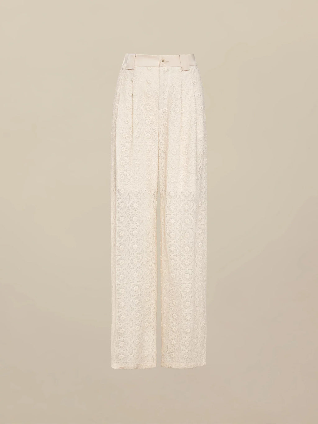 Levauro İşlemeli Dantel Geniş Paça Pantolon