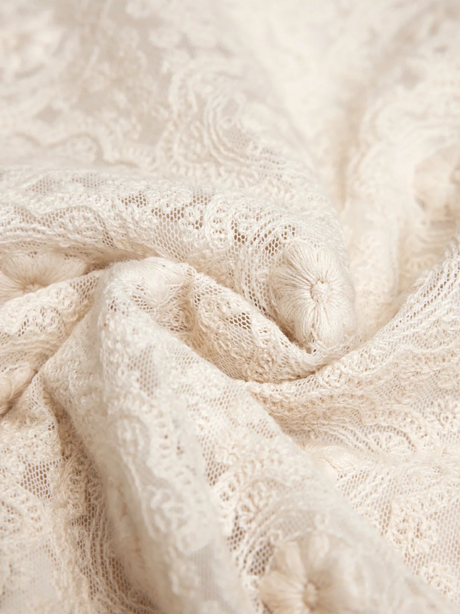 Levauro İşlemeli Dantel Geniş Paça Pantolon