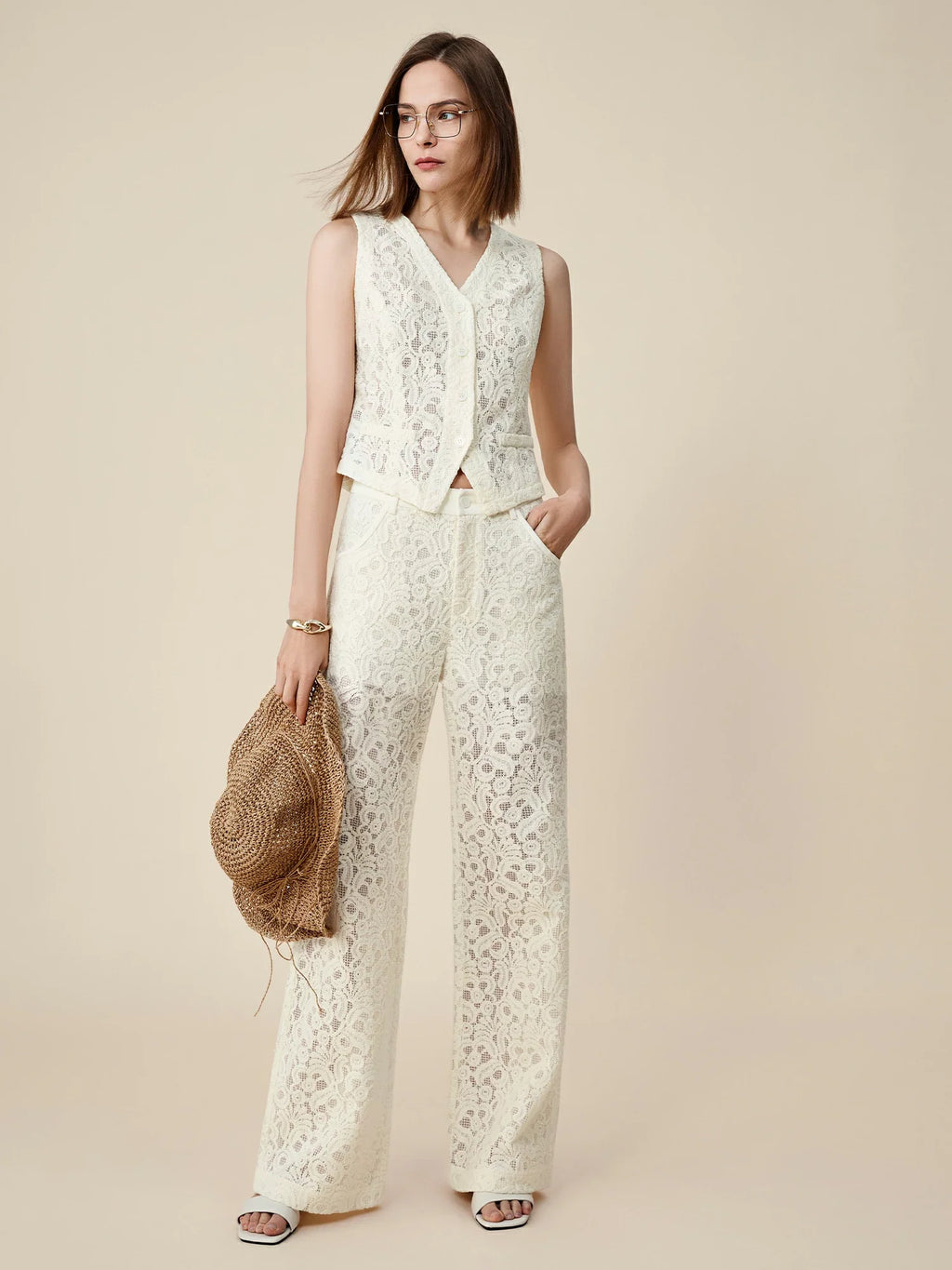 Levauro %70 Pamuklu Mikro Flare Dantel Pantolon