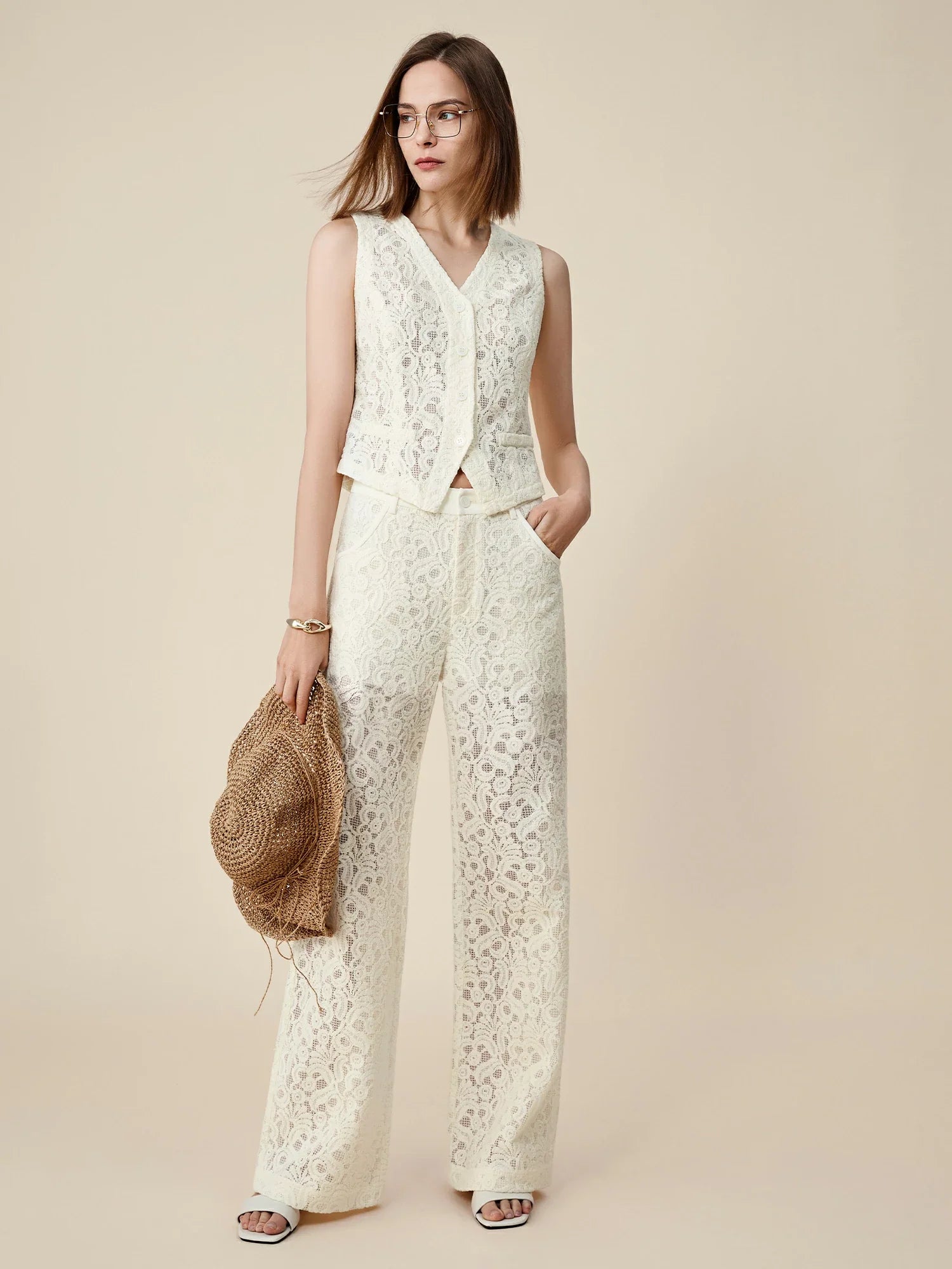 Levauro %70 Pamuklu Mikro Flare Dantel Pantolon