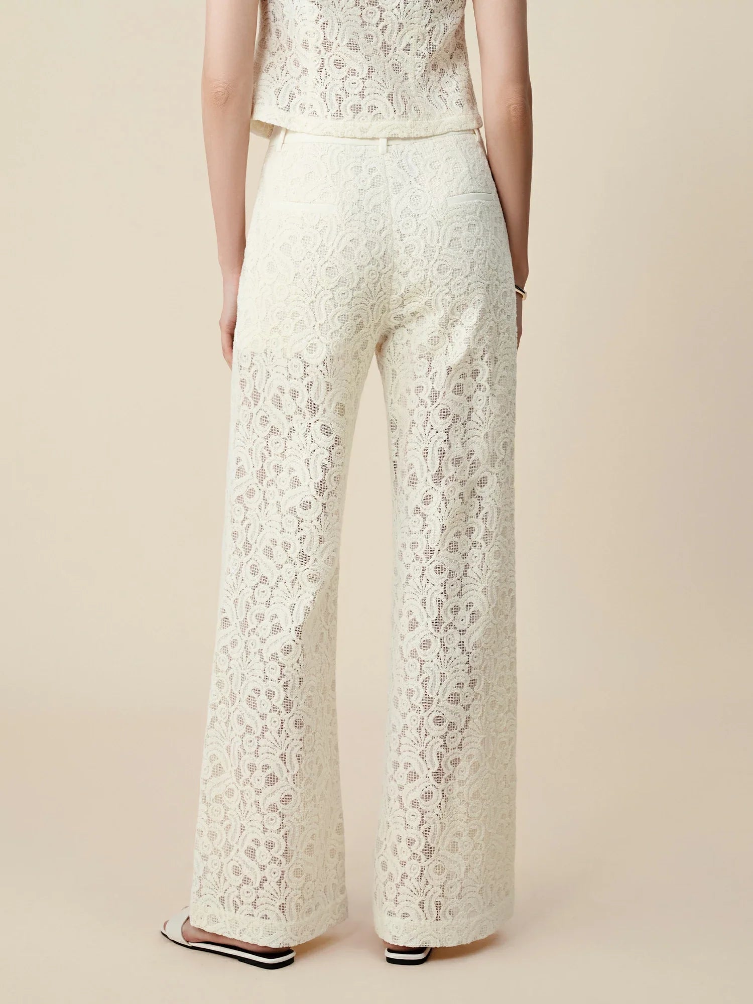 Levauro %70 Pamuklu Mikro Flare Dantel Pantolon