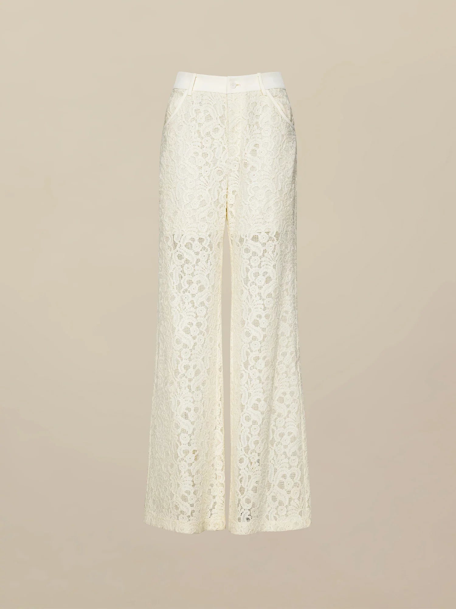 Levauro %70 Pamuklu Mikro Flare Dantel Pantolon