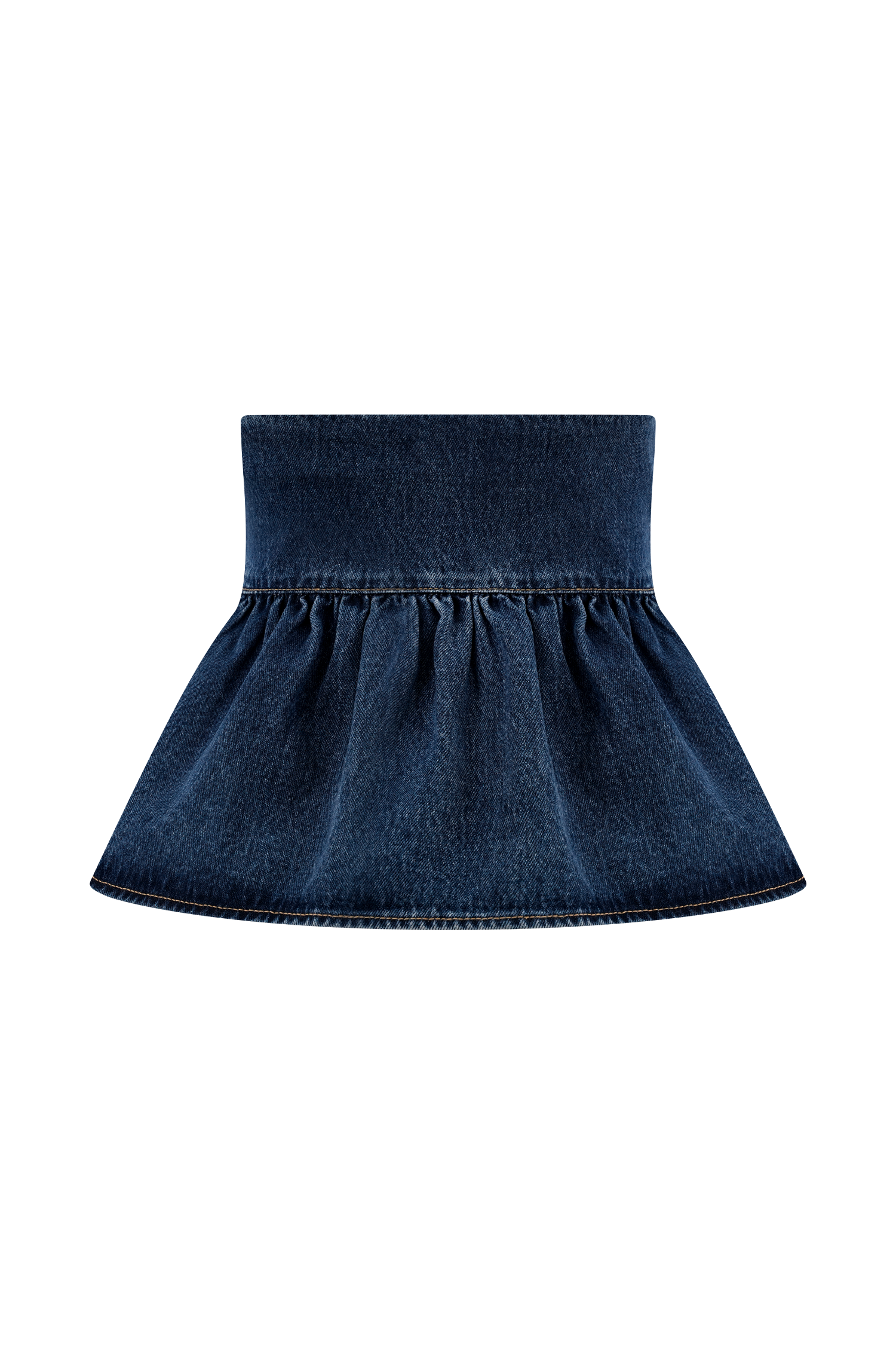 Levauro Pauline Straplez Denim Üst - 90'Lar Mavi