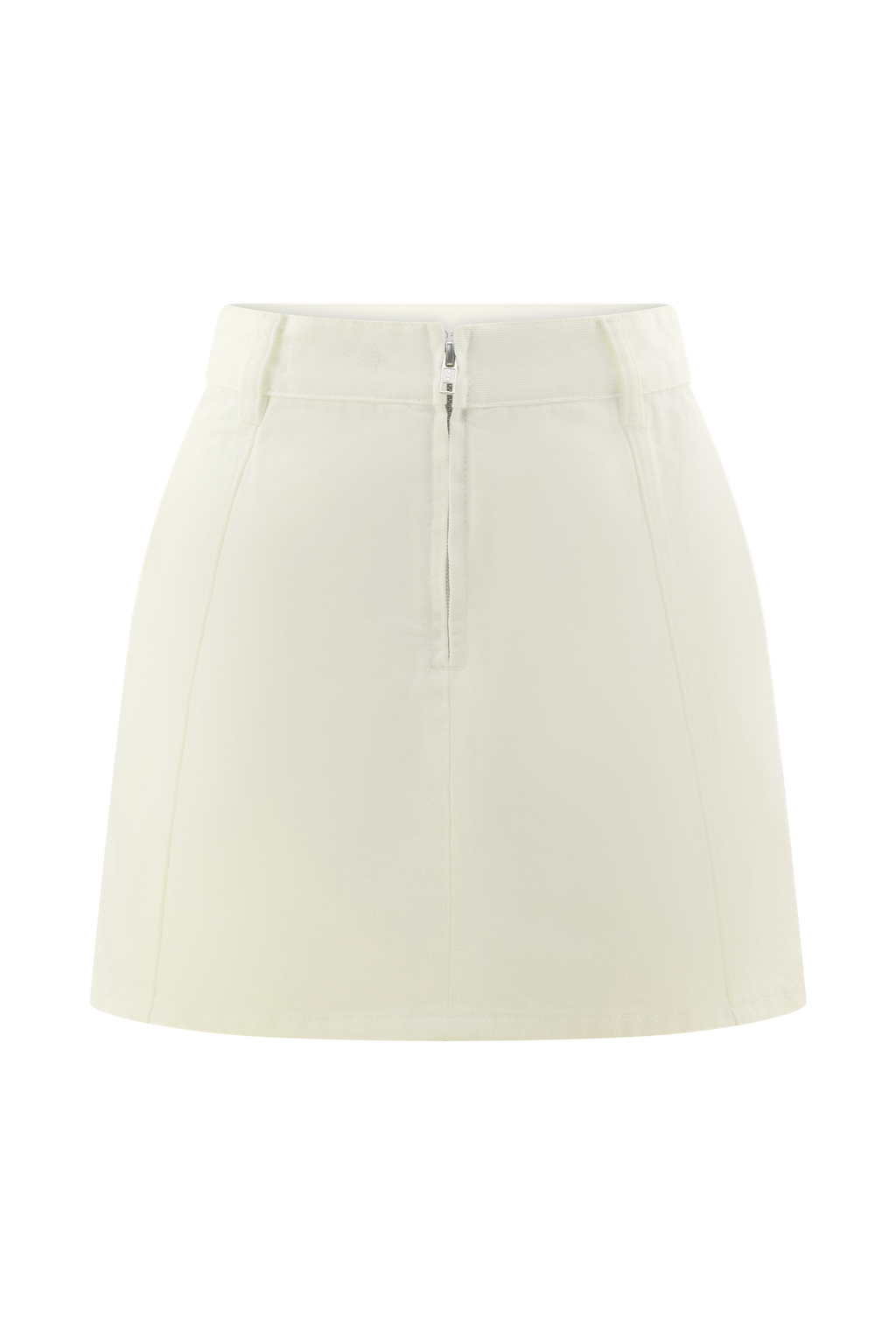 Levauro Rosalyn Mini Denim Şort - Beyaz