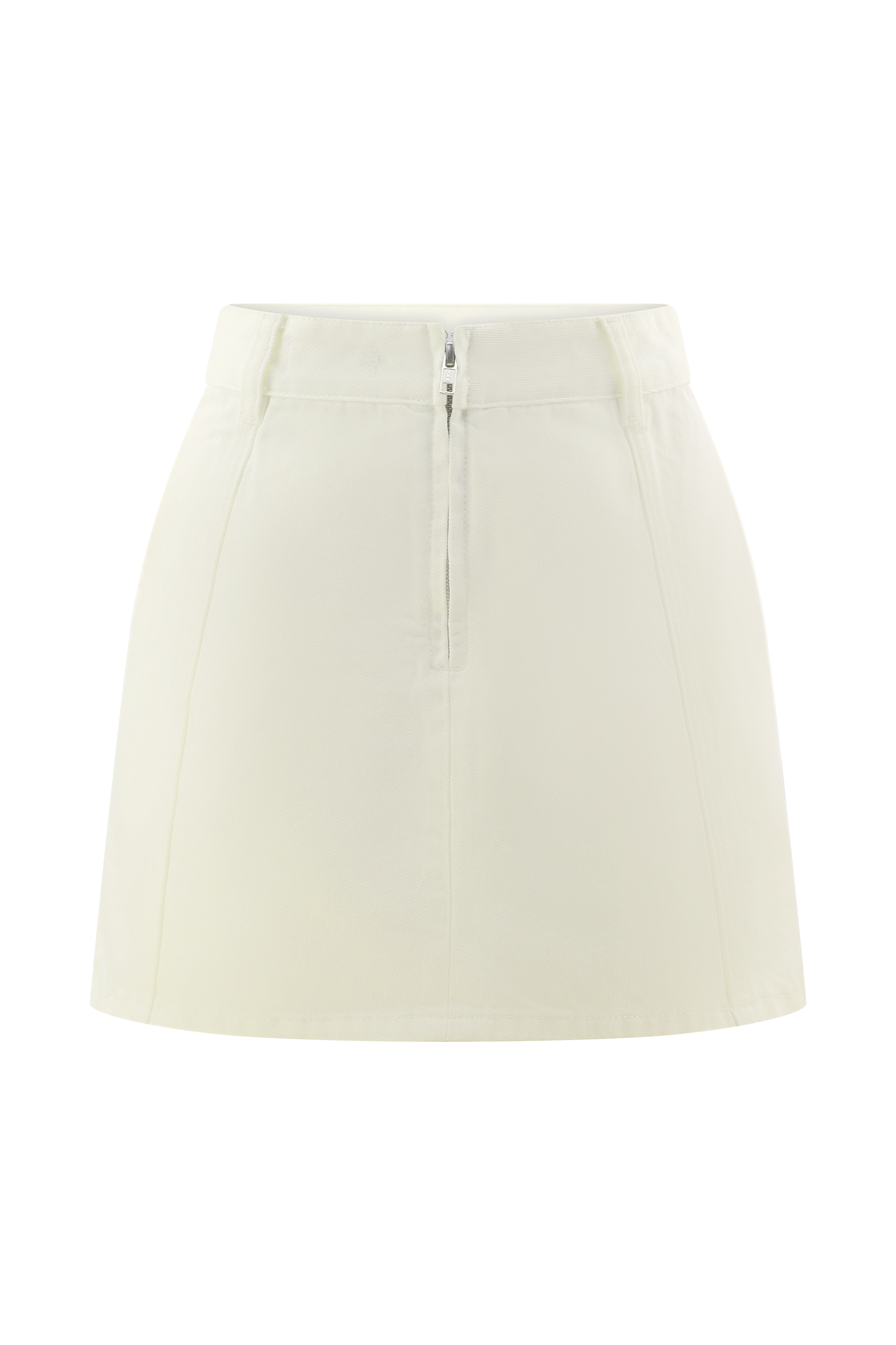 Levauro Rosalyn Mini Denim Şort - Beyaz