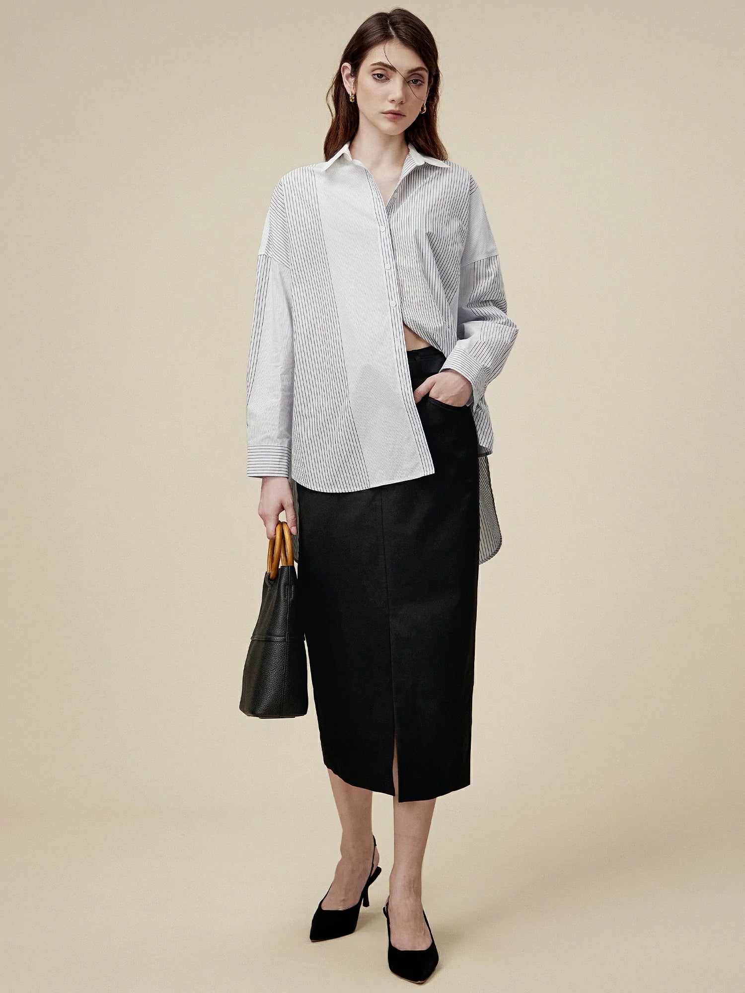 Levauro Düz Yırtmaçlı Takım Elbise Yarım Etek