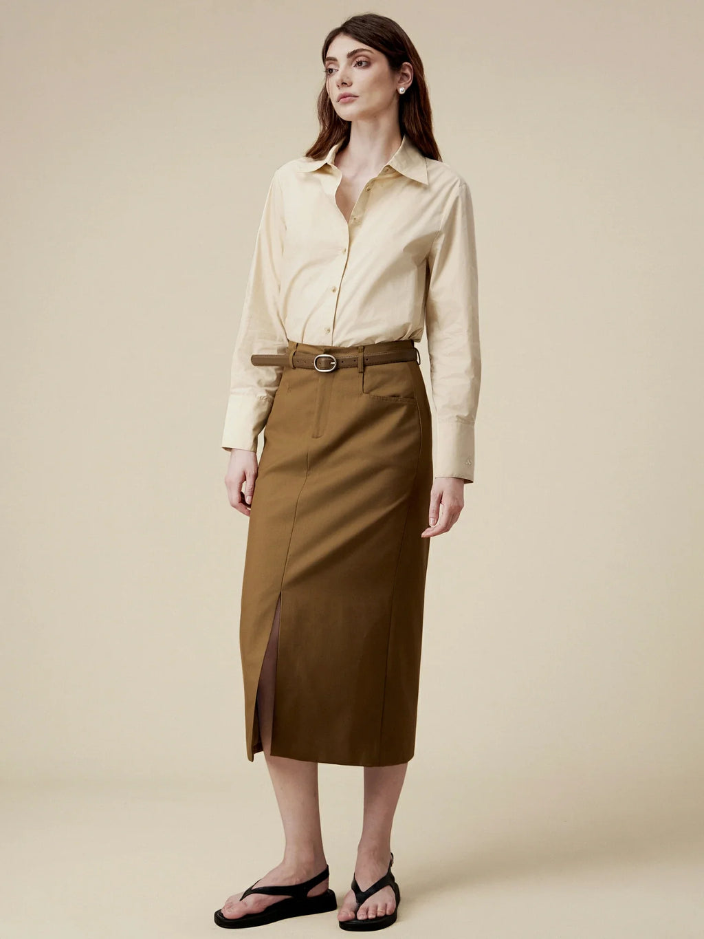 Levauro Düz Yırtmaçlı Takım Elbise Yarım Etek