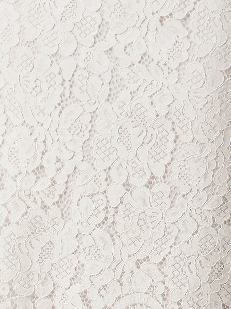 Levauro Pamuklu Yüksek Bel Dantel Etek