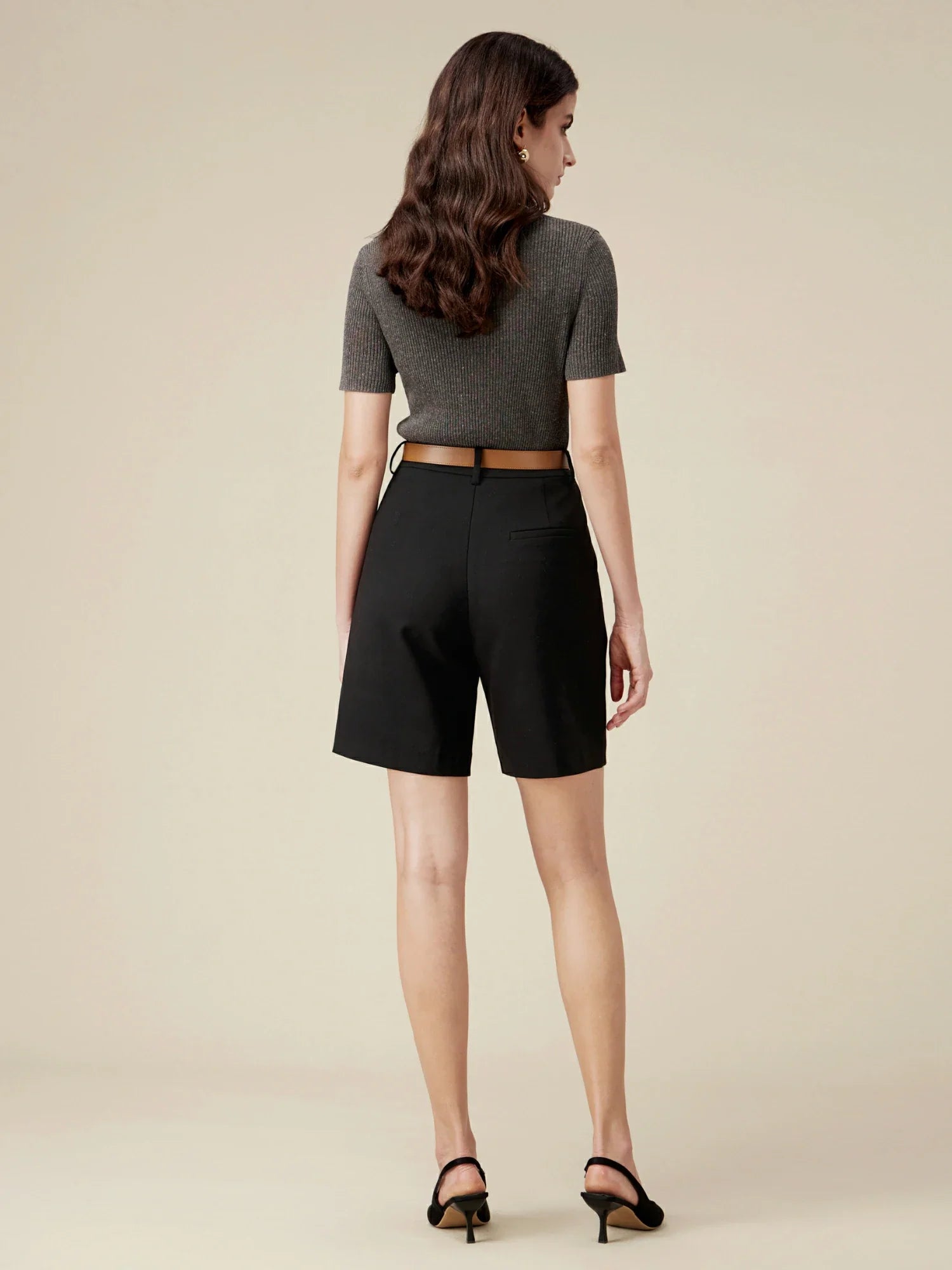 Levauro Keten ve Lyocell Slim Fit Günlük Basic Üst