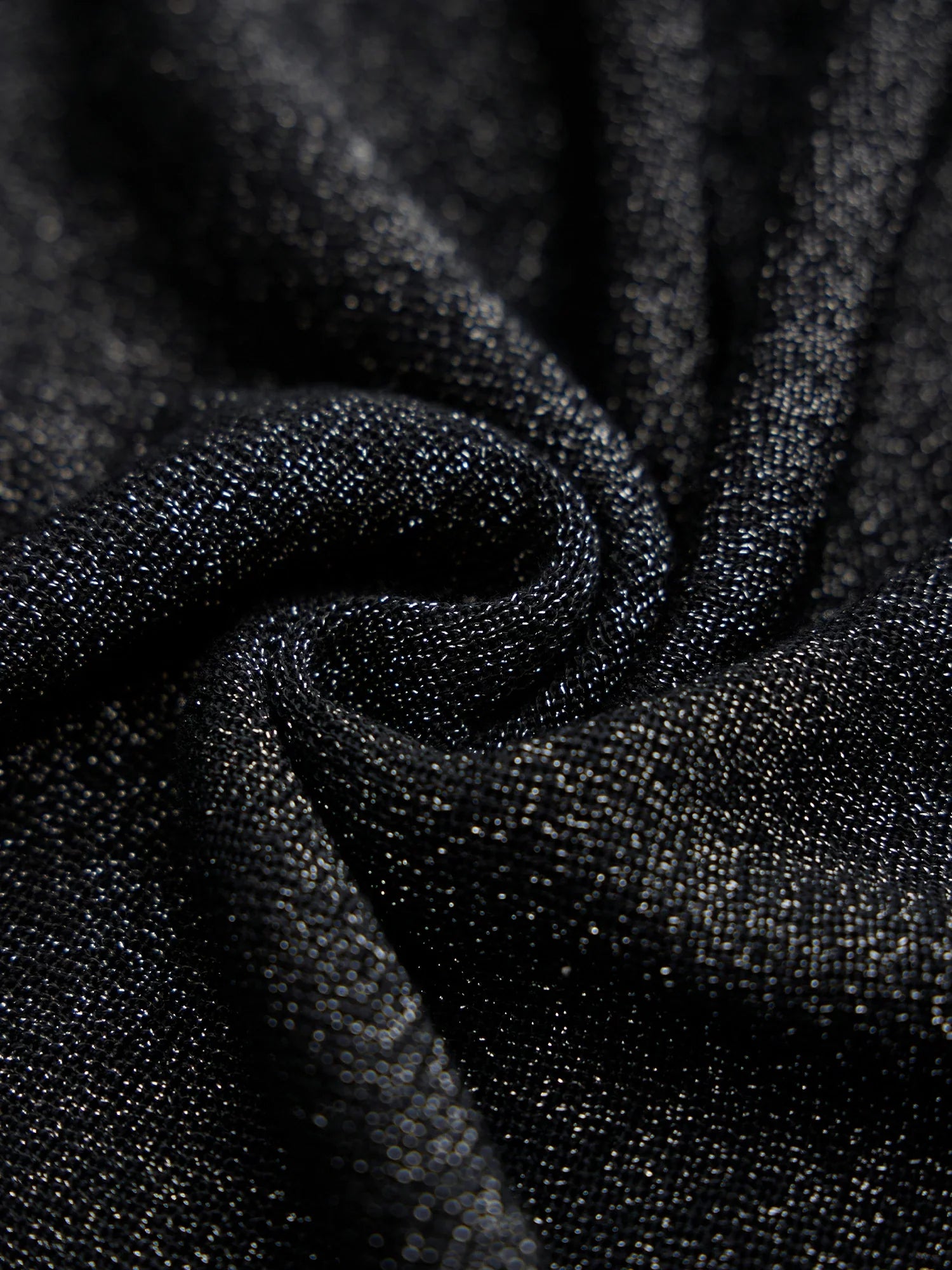 Levauro Gümüş İplik Stand Yaka Kazak Üstü